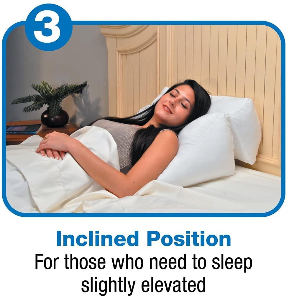 Contour Contour Flip Pillow - 10-in-1 Rest Positions Wedge Pillow for Gentle, Plush Elevation for Back, Knees, Legs or Stomach Support Comfort & Relief - Standard Size (20 inch Width - Pillow ONLY)