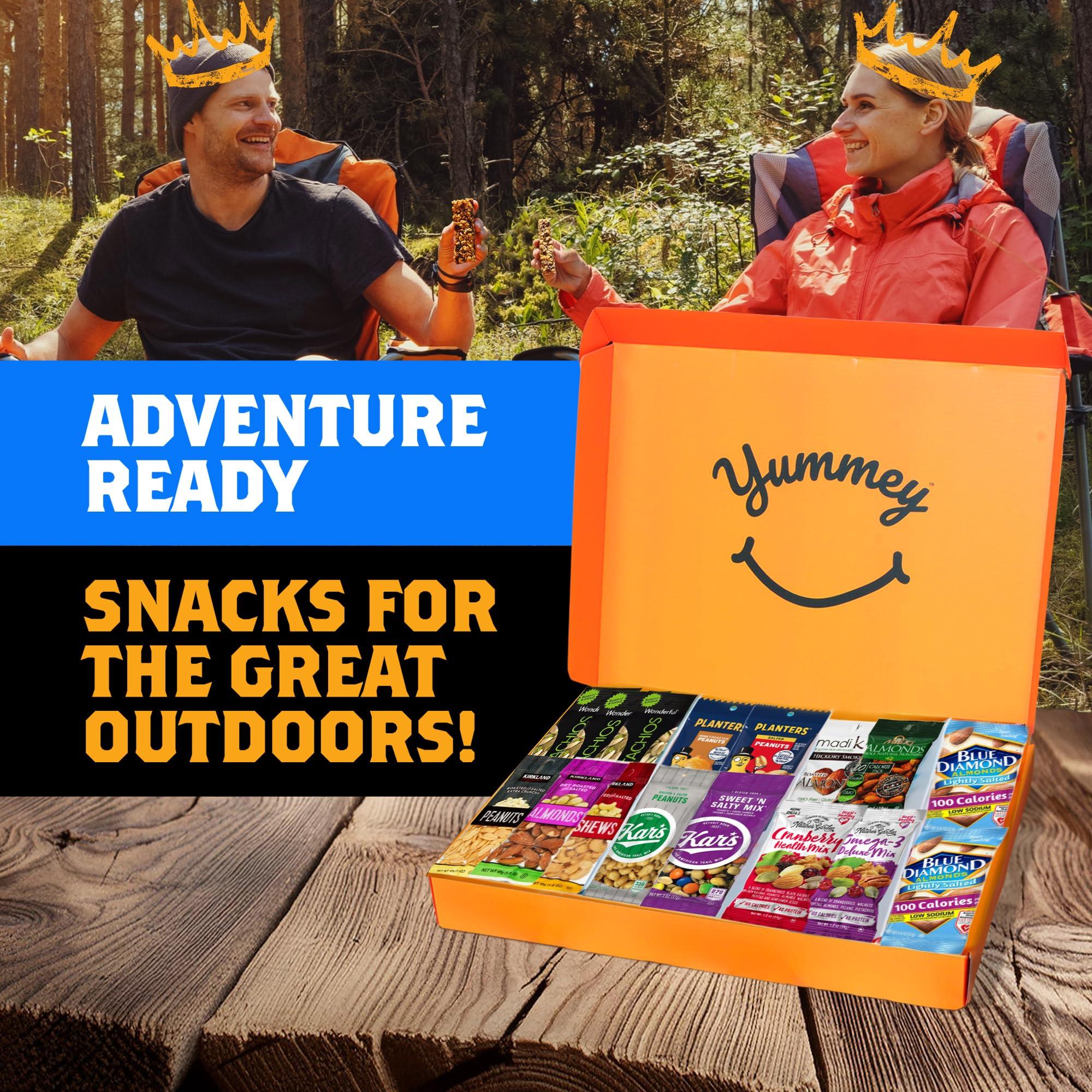 Yummey Healthy Individual Nuts Snack Packs - 30 Count of Mixed Nuts and Trail Mix - Assorted Nuts Variety Pack - Our Healthy Snacks Variety Pack For Adults and Kids Includes Peanuts, Cashews, Pistachios, & More