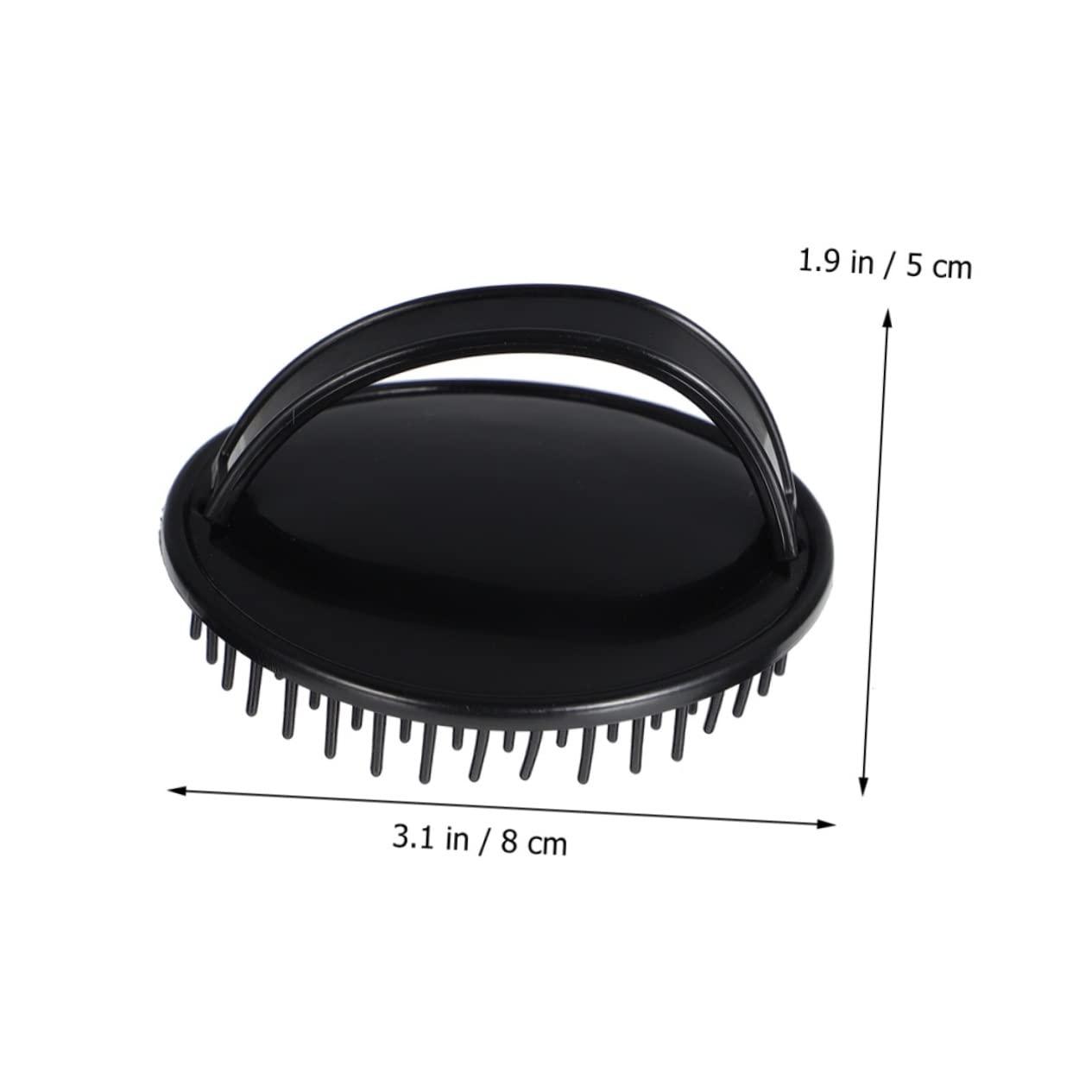 Healeved Healeved 8 Pcs Massage Shampoo Brush Scalp Scrubber Shower Brush for Hair Scalp Shampoo Brush Face Wax Head Scalp Massage Brush Roller Brush for Blow Drying Massager Sponge Plastic Black