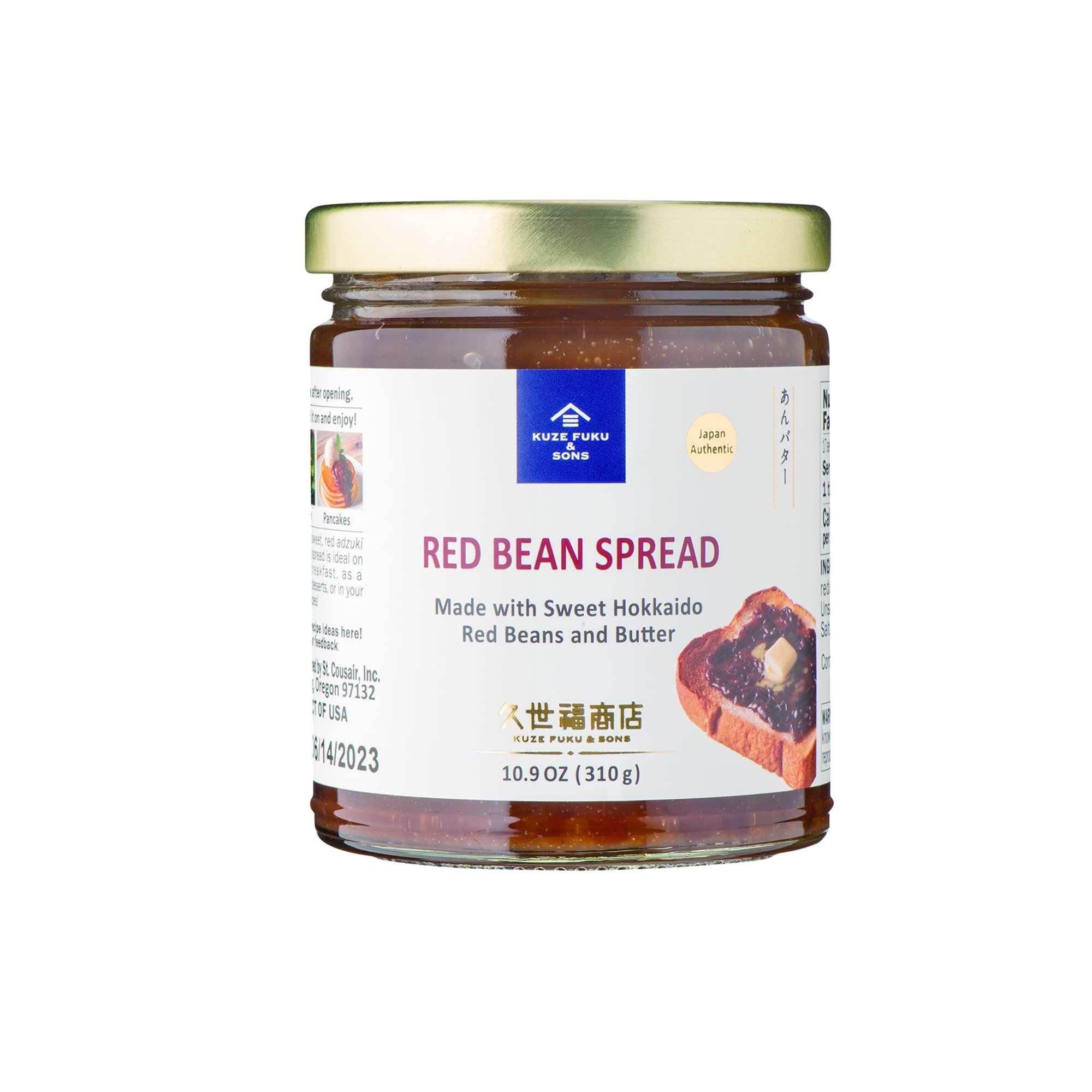 Kuze Fuku & Sons [KUZE FUKU & SONS] Anko Red Bean Spread with Butter, Authentic Japanese Sweet Azuki Red Bean Paste, Product of Japan (10.9 Oz./ 0.309 Kg)