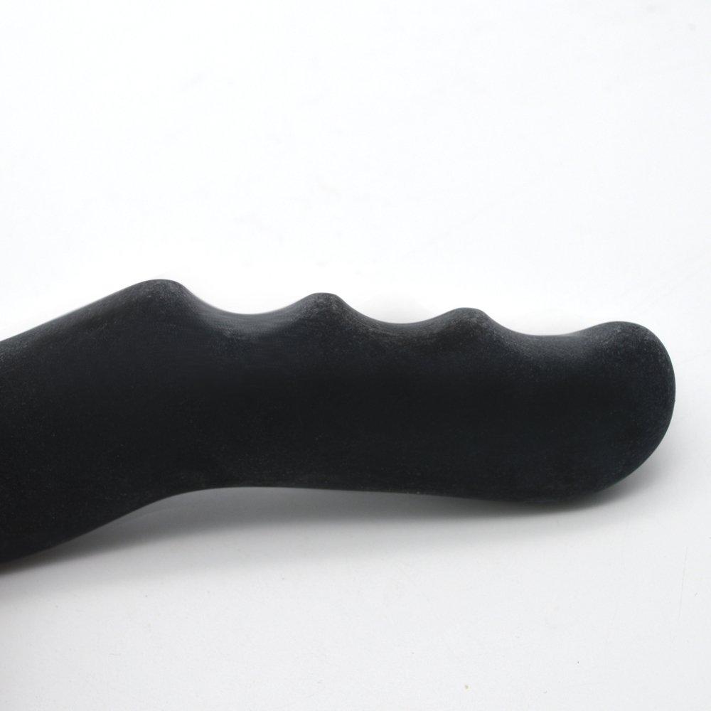 RODEREK Bian Stone Guasha Scraping Massage Tool Natural Water Buffalo Horn Gua Sha Board Helps Reduce Muscle Soreness,Relax Joints(Longer Shape)