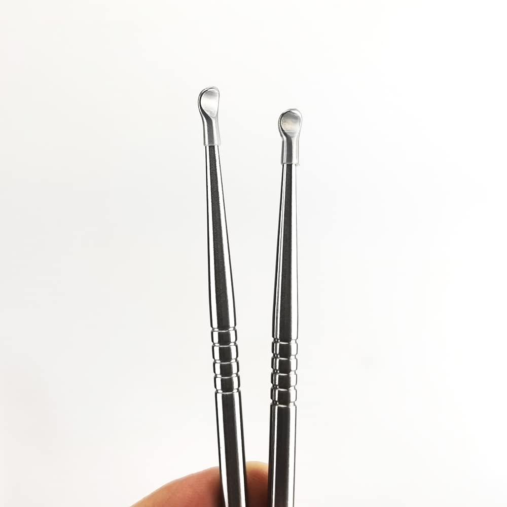 airgoesin Airgoesin 2pcs Tonsil Stone Removal Pick Tonsillolith Premium Tool Stainless Steel Oral Cleaner with 10 Soft Silicone Caps