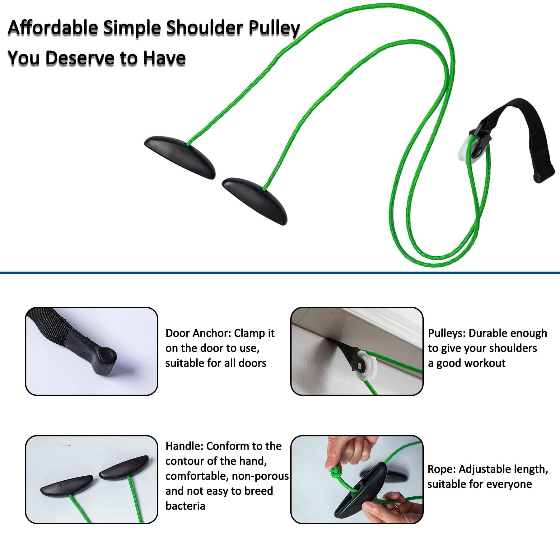 Hshbxd Shoulder Pulley Over The Door Physical Therapy System, Exercise Pulley, Alleviate Shoulder Pain and Facilitate Recovery from Surgery (Green)