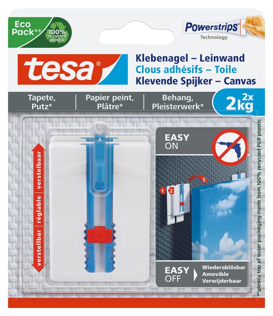 tesa UK tesa UK 77779-00000-00 Klebenagel Leinwand Tapete & Putz, White, 2 kg