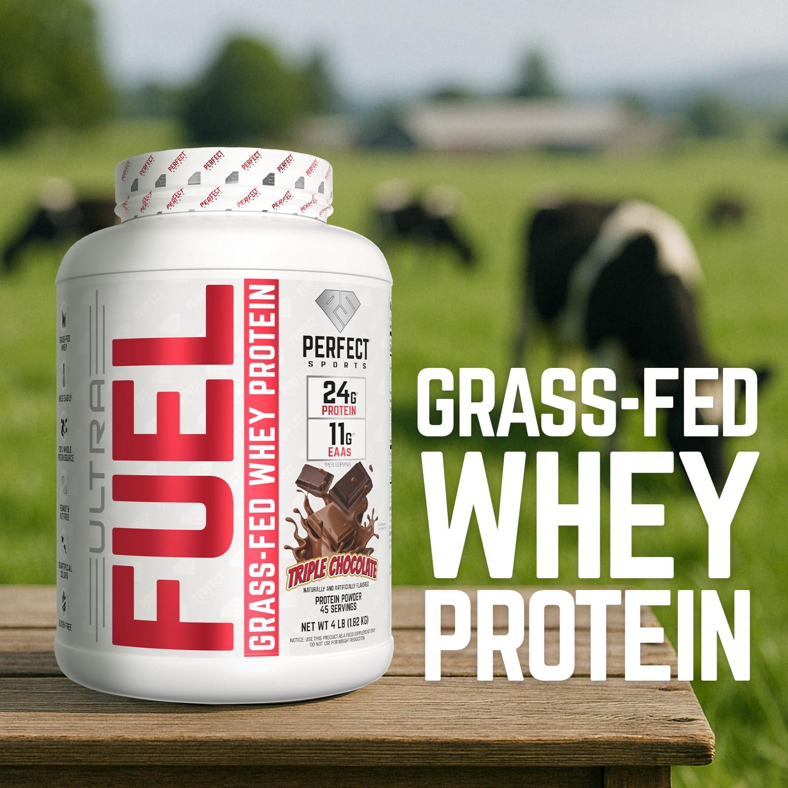 PERFECT SPORTS PERFECT SPORTS Ultra Fuel Grass-Fed Whey Protein - 4lbs Triple Chocolate
