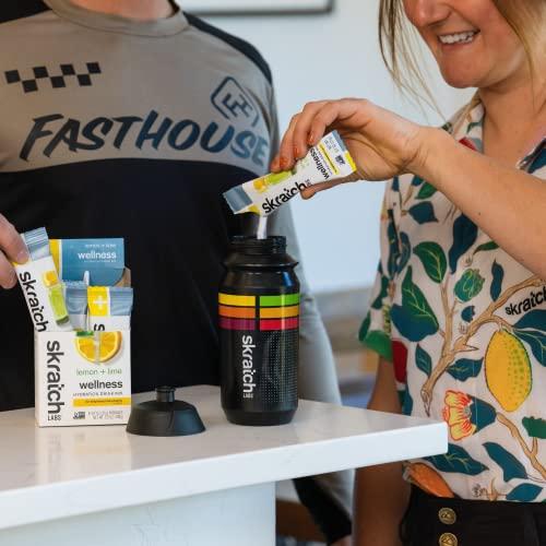 Skratch Labs SKRATCH LABS Wellness Hydration Drink Mix, Lemon and Lime (8 Pack Single Serving), Oral Rehydration Solution, ORS, Vegan, Non-GMO, Gluten Free, Dairy Free, Kosher