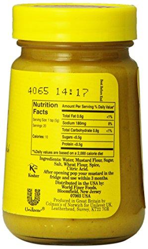 Colman's Colman's, Mustard Glass Jar, Original, 28 Ounce (Pack of 8)