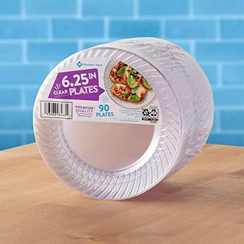 Member's Mark Member's Mark Clear Plastic Plates, 6.25" (90 Count)