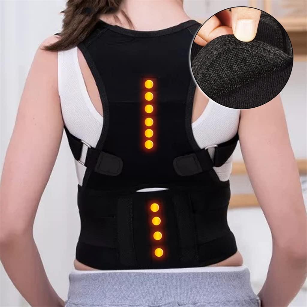 KANDUO KANDUO Back Brace Posture Corrector for Men and Women - Adjustable Posture Back Brace for Upper and Lower Back Pain Relief - Muscle Memory Support Straightener (Size : Medium)