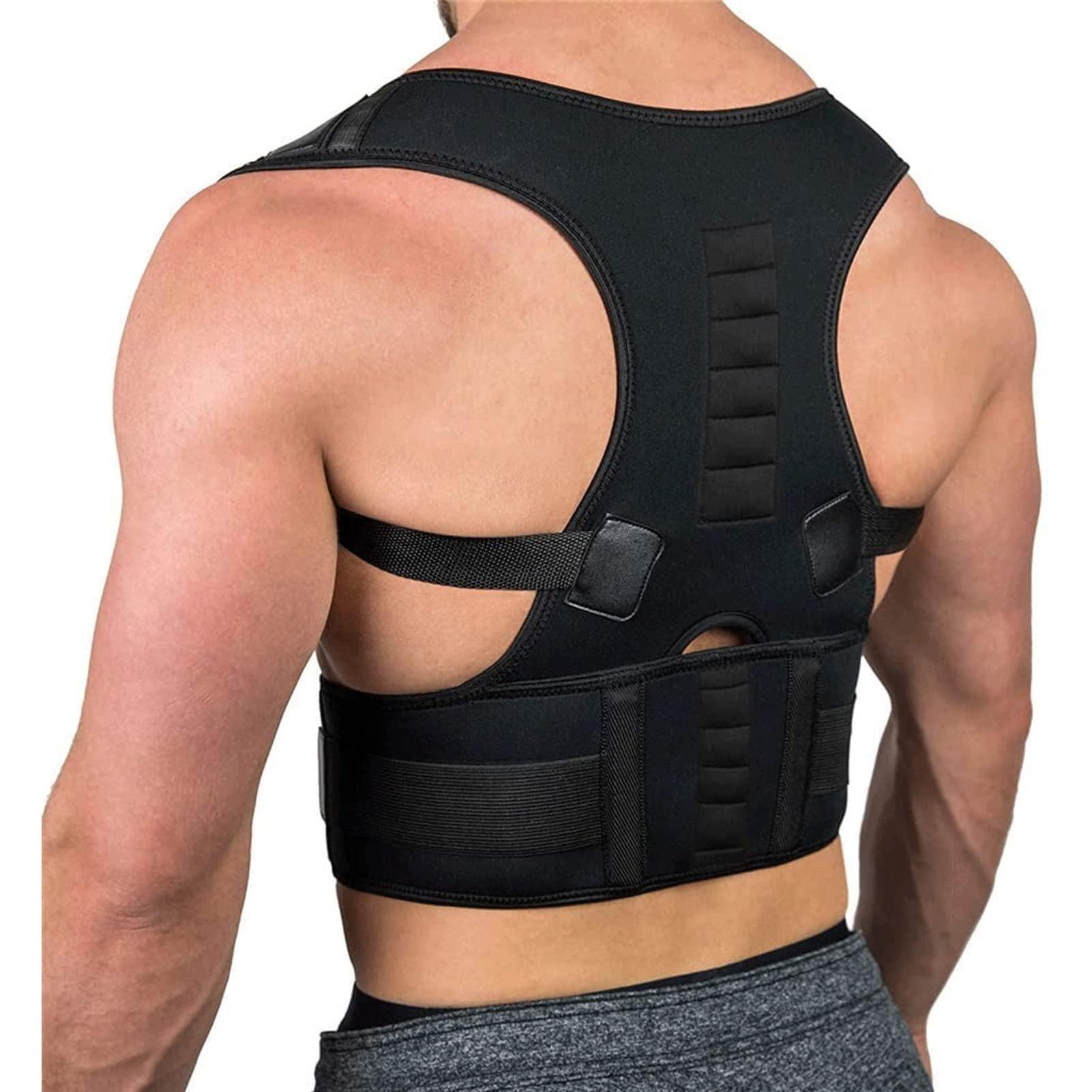 KANDUO KANDUO Back Brace Posture Corrector for Men and Women - Adjustable Posture Back Brace for Upper and Lower Back Pain Relief - Muscle Memory Support Straightener (Size : Medium)