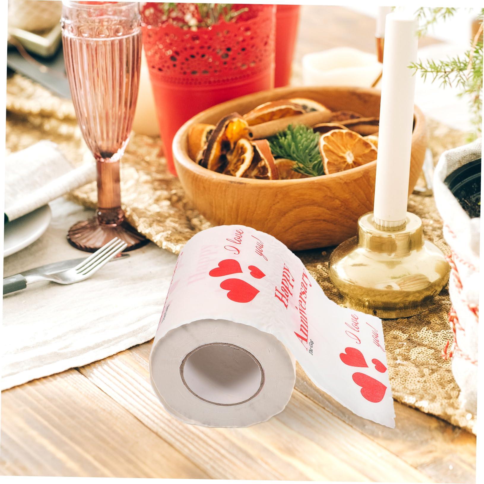 CLISPEED CLISPEED 1 Roll Valentine\'s Day Tissues Bath Towels Paper Towels Valentine\'s Day Decor Bulk Toilet Paper Valentines Day Decor Toilet Tissue Virgin Wood Pulp Paper Roll Paper Soft