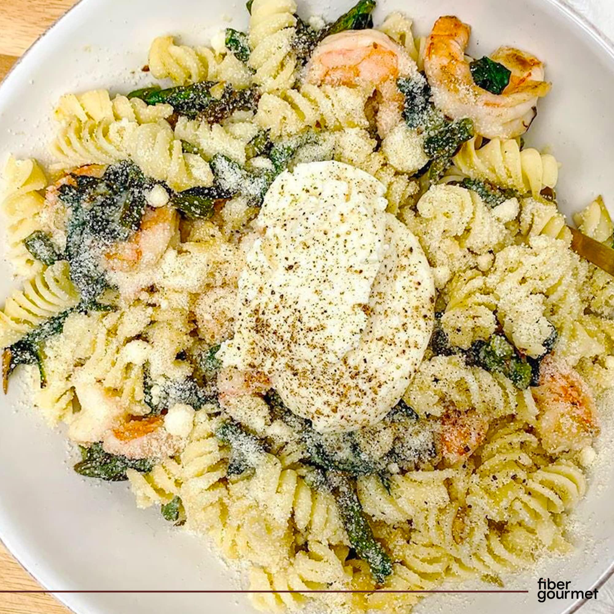 Fiber Gourmet Fiber Gourmet Pasta Light Rotini Pasta Low Net Carb, Fiber-Rich, Low Calorie, Healthy Pasta Made in Italy, Kosher, Vegan, Non-GMO 8 Oz, Pack of 6