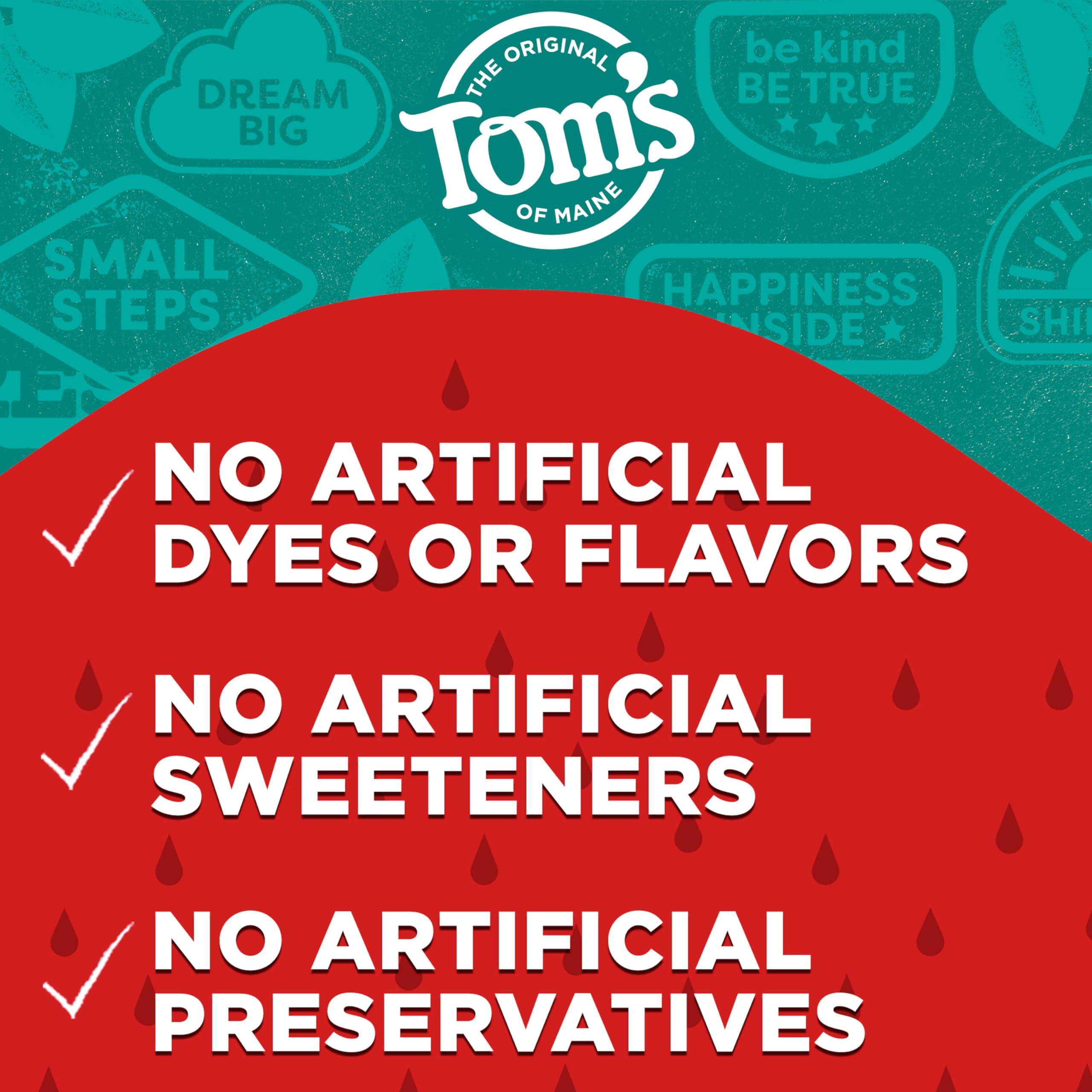 Tom's of Maine Tom's of Maine ADA Approved Fluoride Children's Toothpaste, Natural Toothpaste, Dye Free, No Artificial Preservatives, Silly Strawberry, 5.1 oz. 3-Pack (Packaging May Vary)