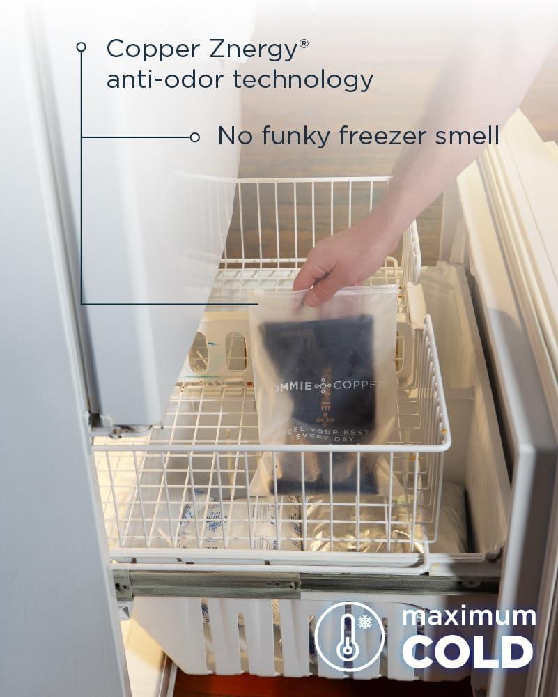 Tommie Copper Tommie Copper BetterICE Ice Pack for Knee - Reusable, Flexible, Leak-Free Gel Cold Compress - Dark Navy, Small