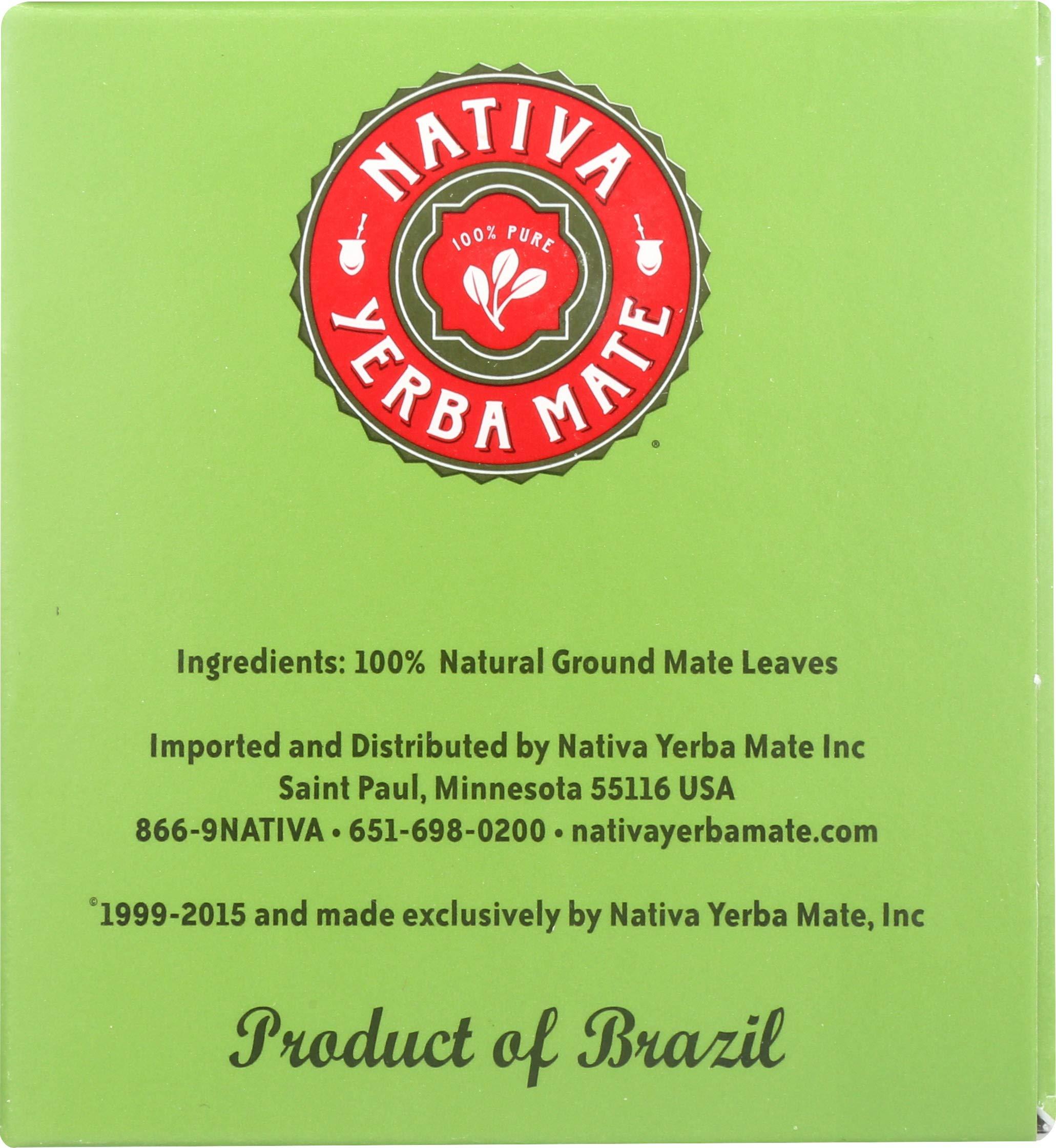NATIVA YERBA MATE 100% PURE Nativa Yerba Mate Pack - 25 Yerba Mate Tea Bags - Individually Wrapped Bags (Pack of 2)