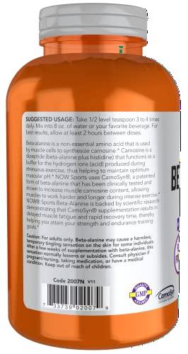 NOW NOW Sports Nutrition, Beta-Alanine Pure Powder 2,000 mg, Muscular Endurance*, 500 Grams