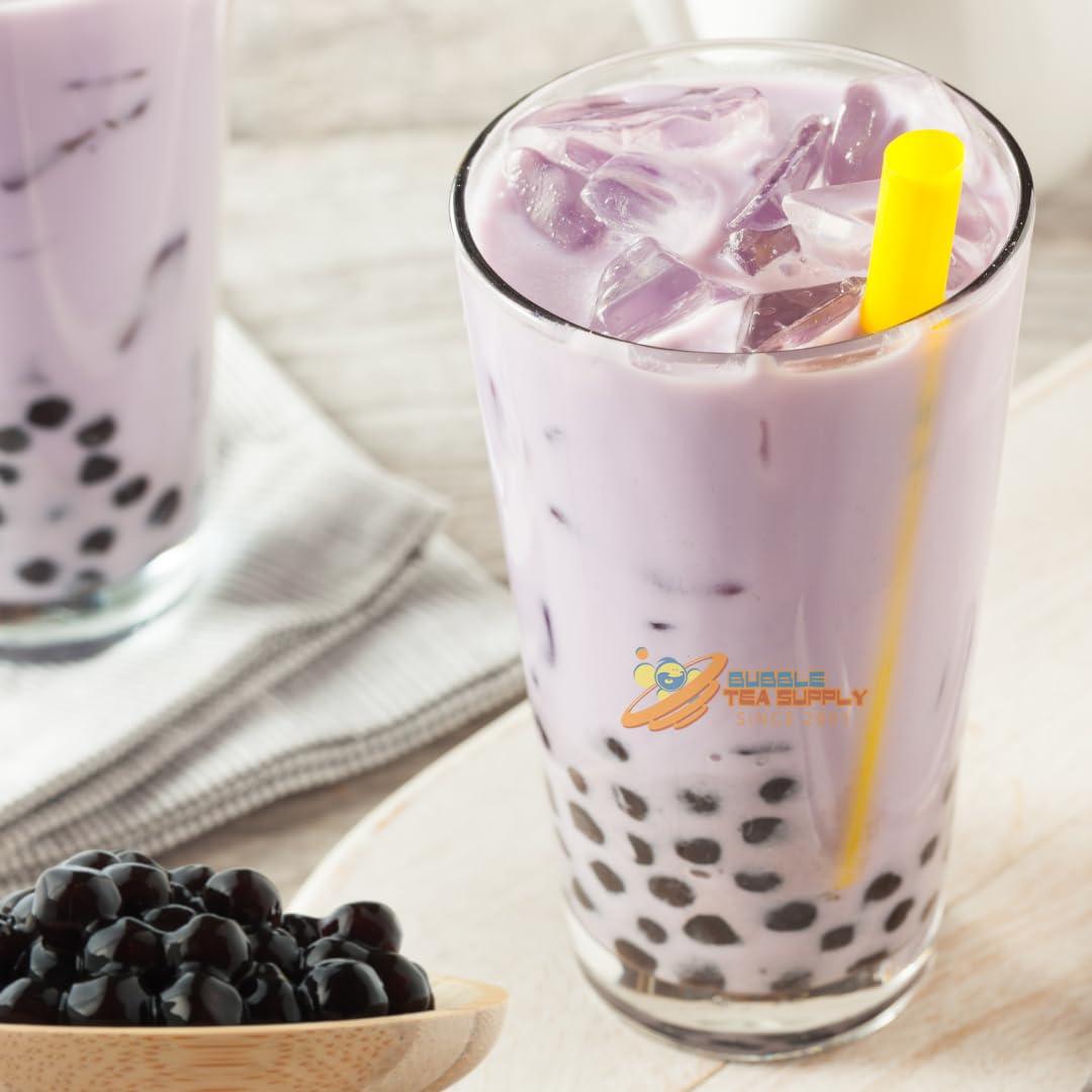 Bubble Tea Supply BUBBLE TEA SUPPLY 2.2# Boba Pearls, 45+ servings Taro powder, 1 bag fat straws - The BEST Tapioca Pearls Brown Sugar Boba Boba Balls Tapioca Boba Boba Bubbles Brown Sugar Boba Pearls Boba Pearl Boba Tea Balls to DIY Boba Drink Award Winning Boba Vari