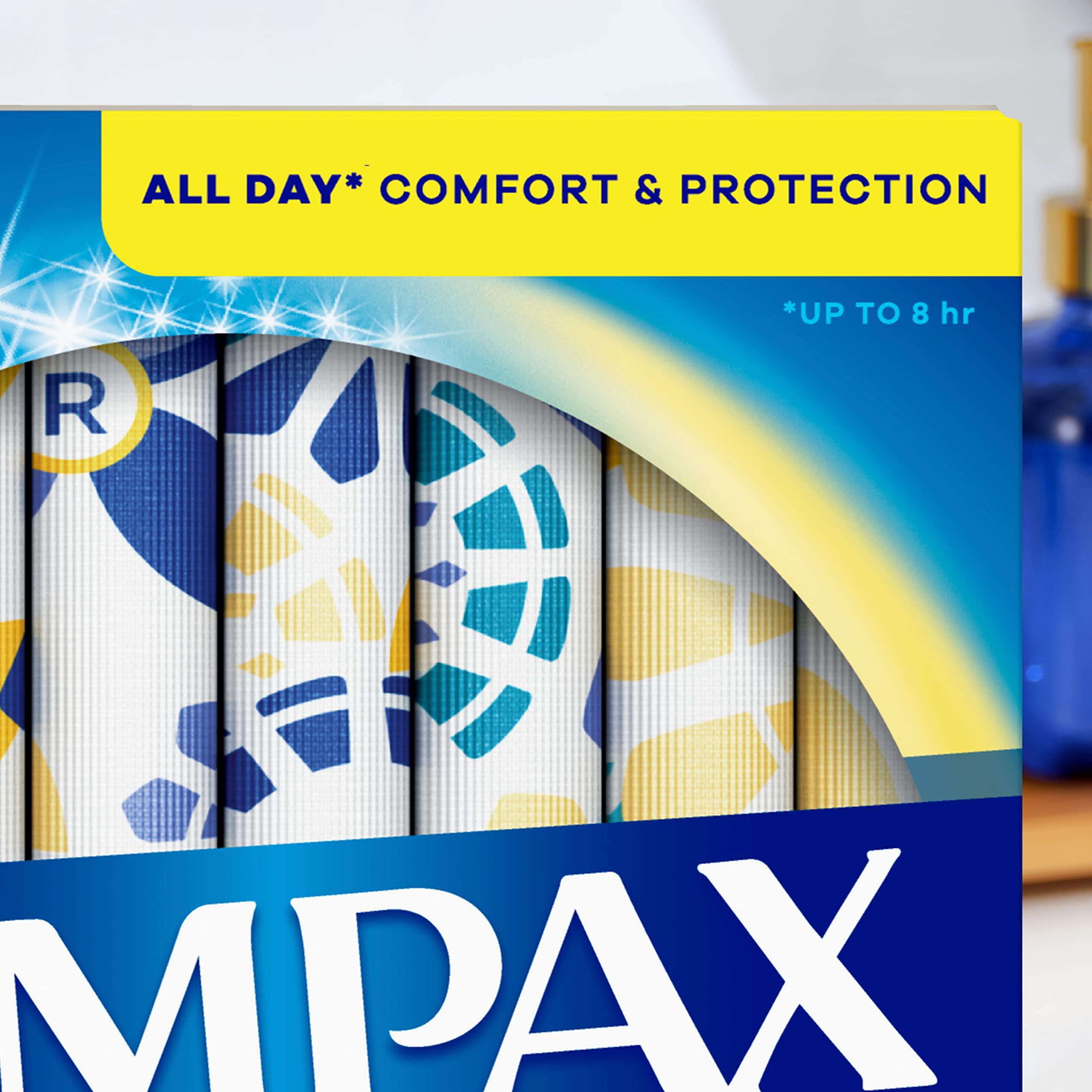 Tampax Tampax Pearl Tampons Multipack, Regular/Super Absorbency, with Leakguard Braid, Unscented, 34 Count (Pack of 2)
