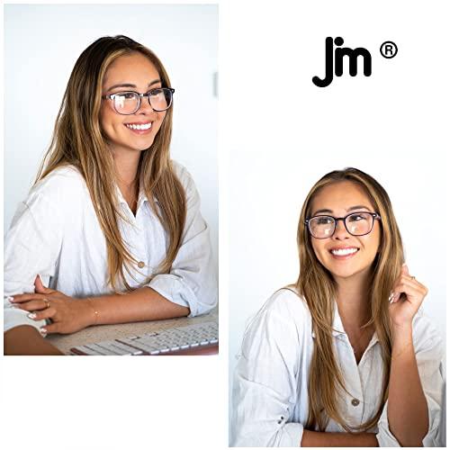 JM JM Reading Glasses Set of 4 Quality Spring Hinge Readers Men Women Glasses for Reading +4.0 Mix Color