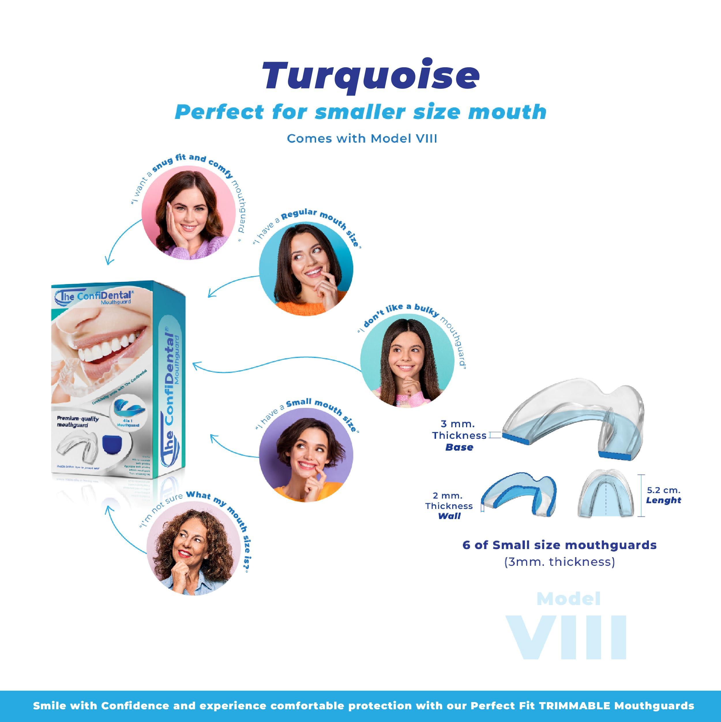 The ConfiDental The ConfiDental Mouth Guard for Grinding Teeth at Night - Model for Small Mouth Pack of 6 Moldable Dental Night Guards for Teeth Grinding and Clenching Teeth Grinding Mouth Guard for Sleep