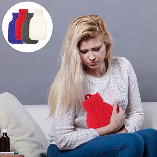 Cabilock Cabilock 4pcs Hot Water Bottle Knitted Cover Hot Water Pouch Cover Knit Hot Water Bag Water Bottle Heater Cover Hand Warm Water Bottle Cover Winter Supply Cloth Cover Outdoor Cotton Thread