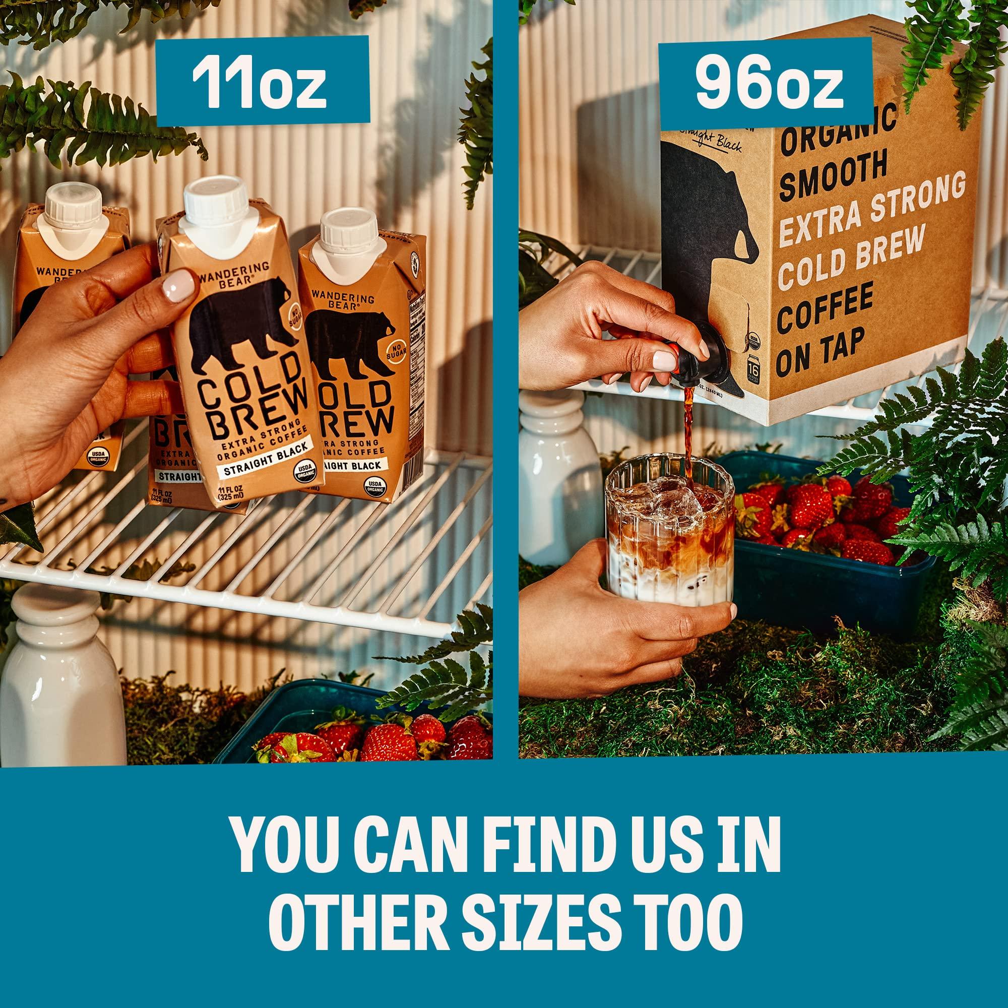 Wandering Bear Wandering Bear Organic Vanilla Cold Brew Coffee, 32 fl oz, 1 pack - Extra Strong, Smooth, Organic, Unsweetened, Shelf-Stable, and Ready to Drink Iced Coffee, Cold Brewed Coffee, Cold Coffee