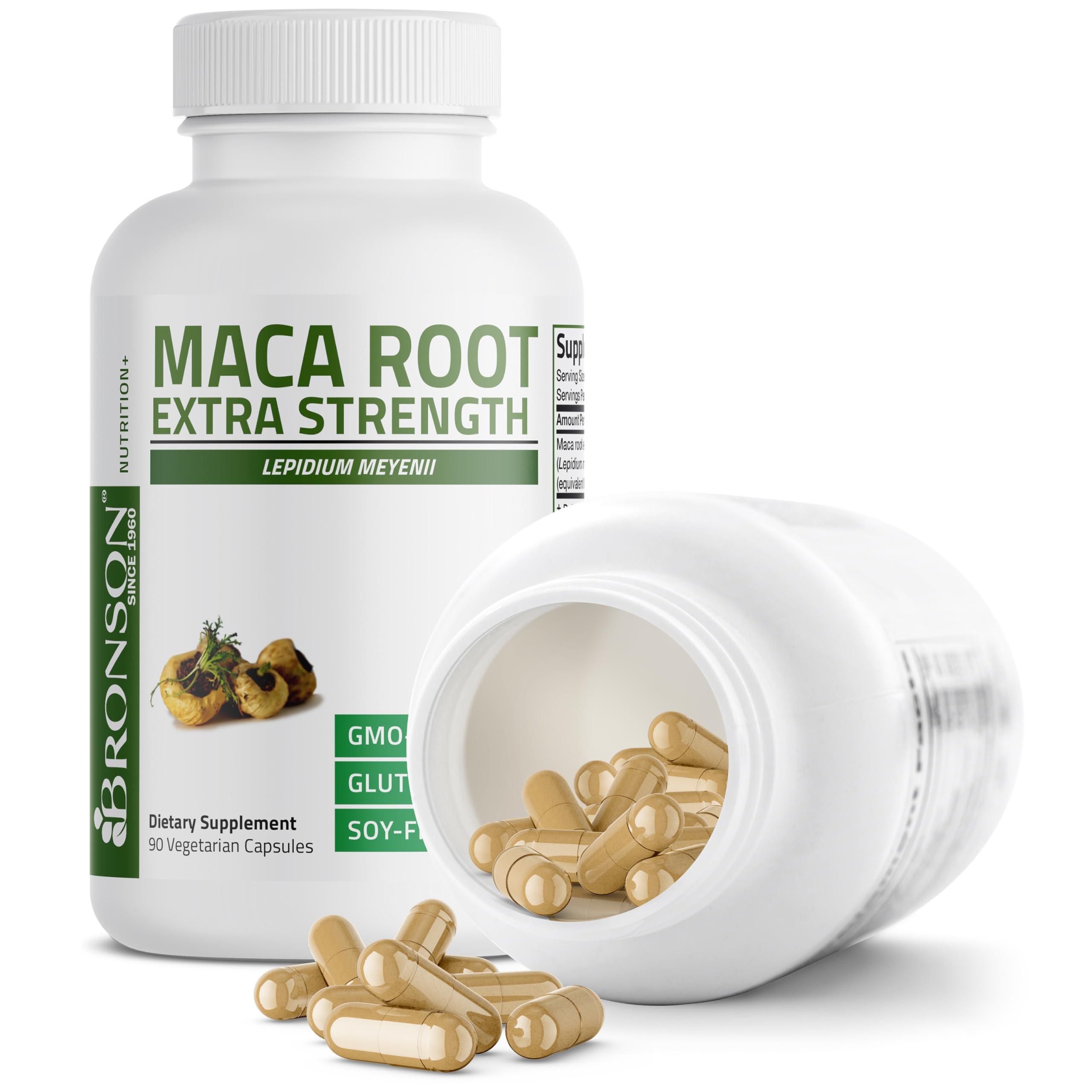 Bronson Bronson Maca Root Extra Lepidium Meyenii, Non-GMO, 90 Vegetarian Capsules