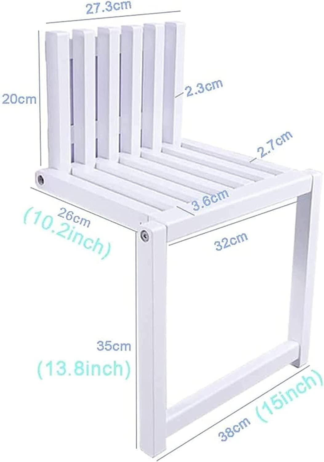 YOODODO YOODODO Wall Mounted Folding Chair, for Entryway Hall Kitchen Bathroom Shower Seats Invisible Fold Up Shower Stool Shower Chair (Color : Log Color, Size : 32 * 26cm)