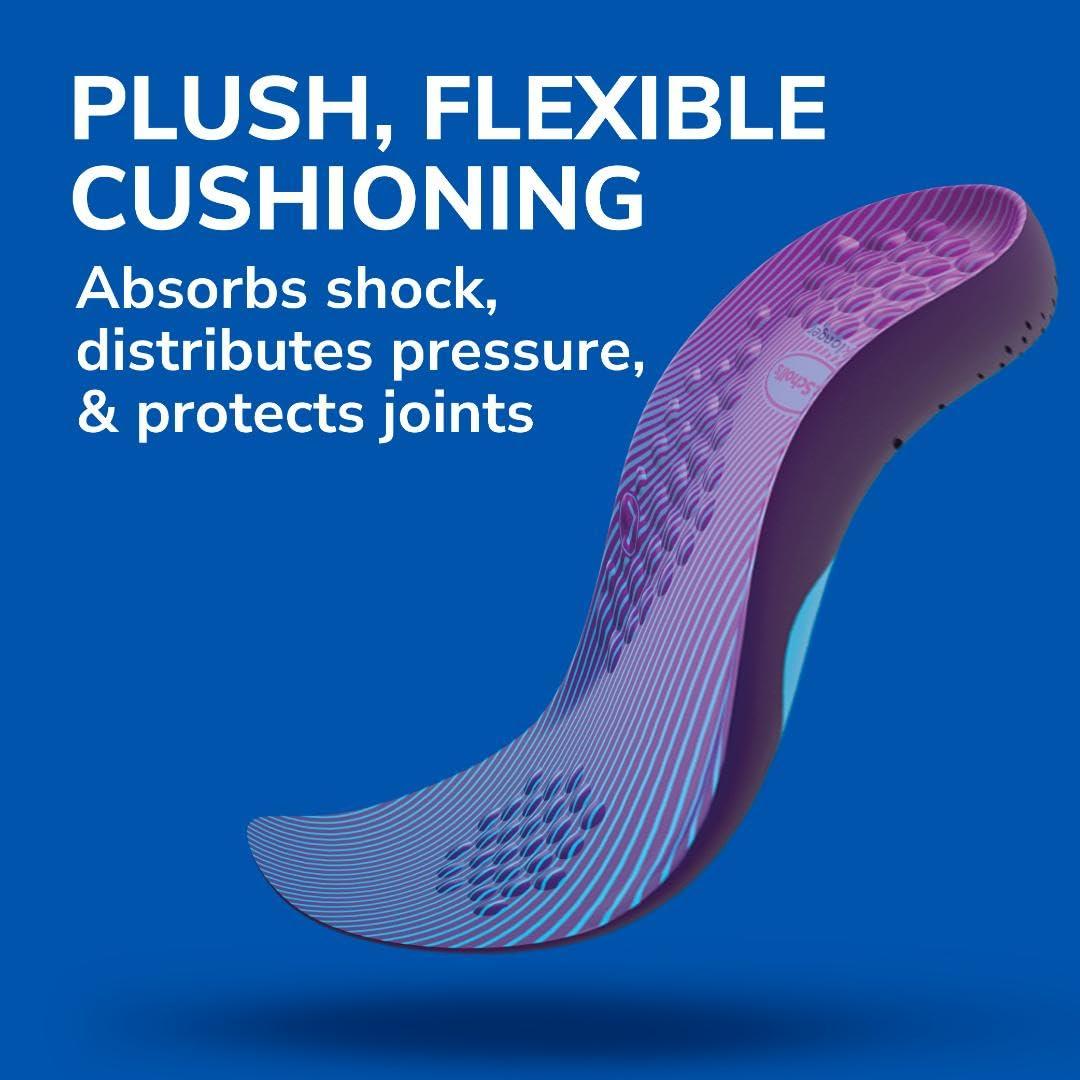 Dr. Scholl\'s Dr. Scholl\'s Walk Longer Insoles for Men - Comfortable Plush Foam Cushioning Inserts for Walking, Hiking, and Standing on Feet All-Day with Arch Support - Walk 50% Longer Without Muscle Fatigue