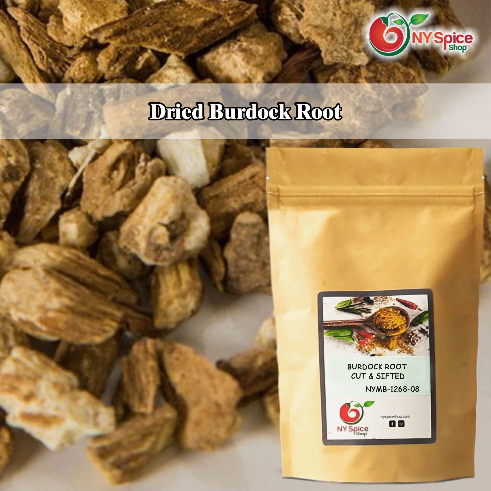 NY SPICE SHOP NY Spice Shop Dried Burdock Root Cut & Sifted - 1 Pound Fresh Burdock Root for Burdock Root Herbal Tea - Burdock Root Extract - Herbal Burdock Root Herb - Burdock Roots - Arctium Lappa L. Roots