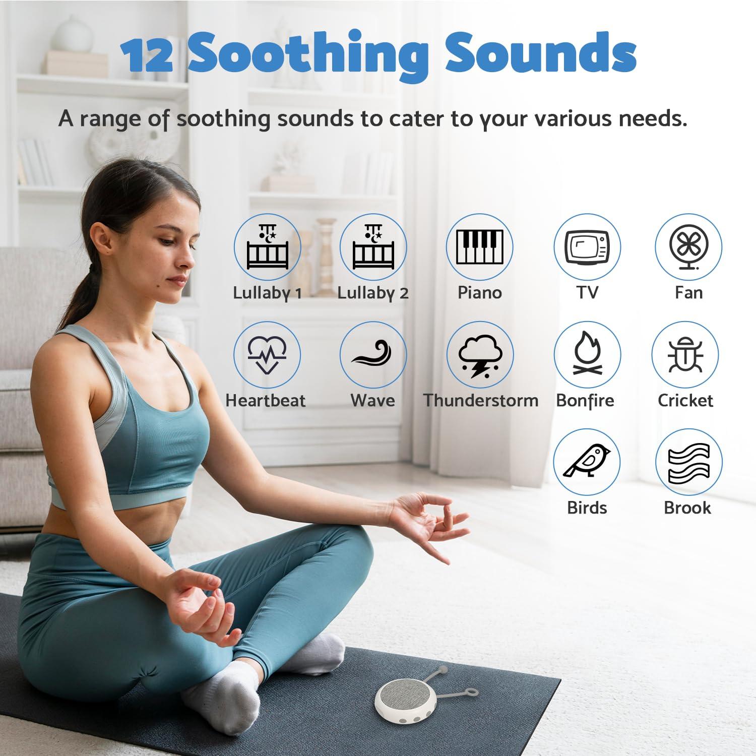 DAZZY DOT DAZZY DOT Rechargeable Puck Lights 2 Pack, Portable White Noise Sound Machine Baby