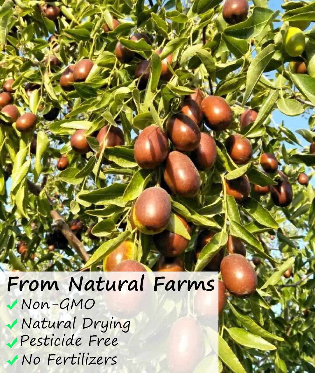 ULTHMOK Premium Jujube Red Dates 1LB/453g,Selected Dried Fruit,Big & Delicious,100% Natural ??