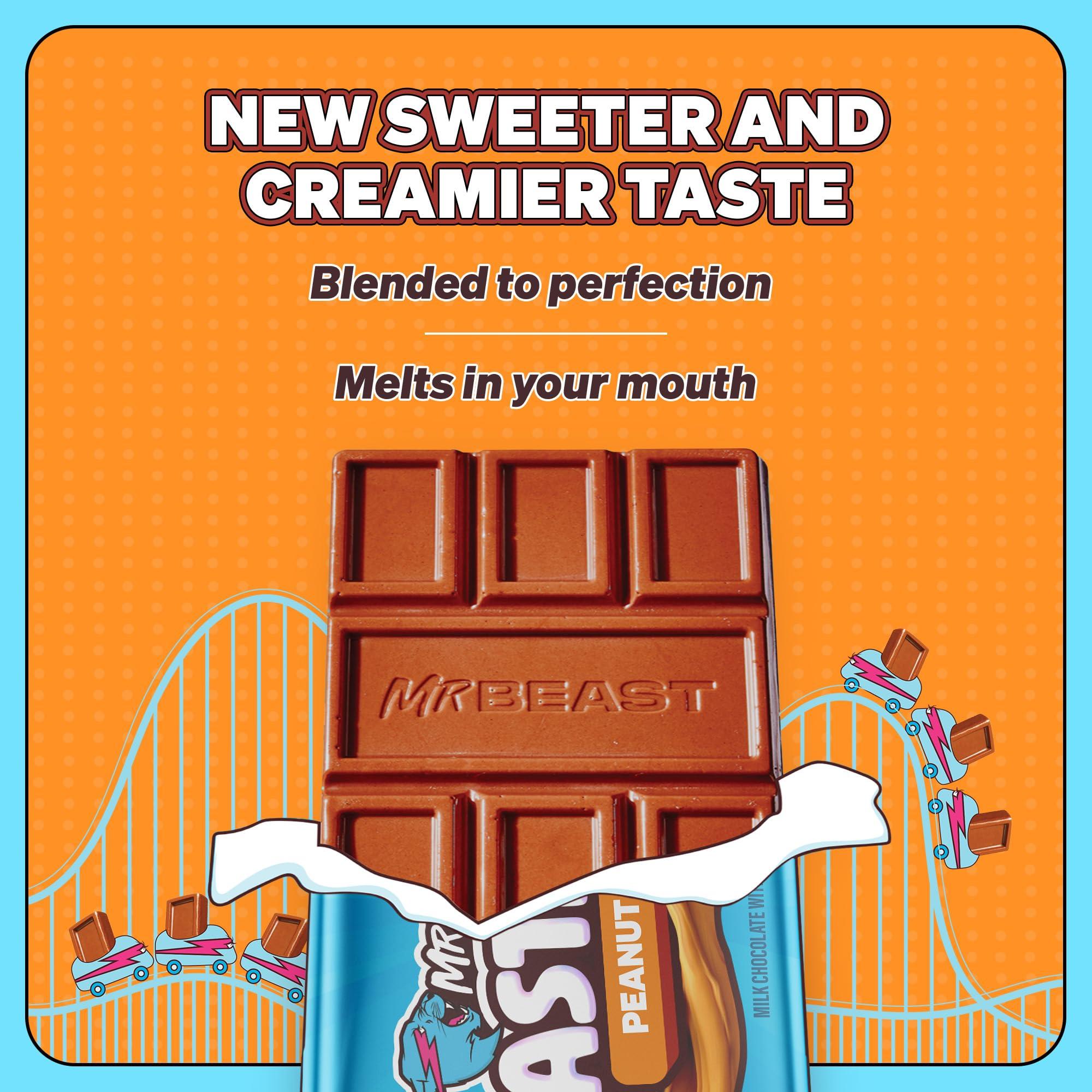 Feastables Feastables by MrBeast Peanut Butter Milk Chocolate Chocolate Bar, 1.24 oz (35g), 24 count