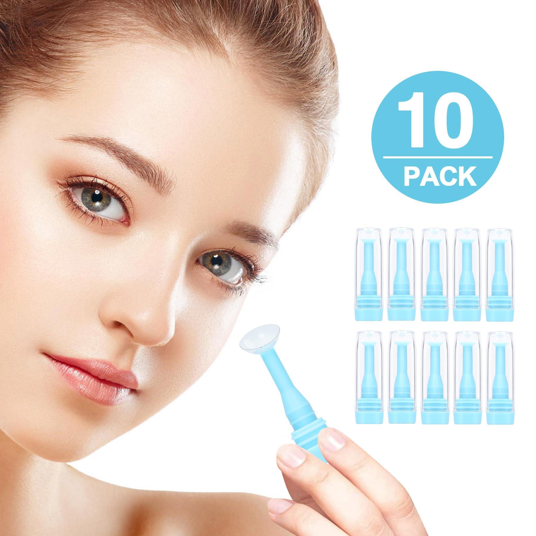 Jozaya Jozaya 10 Pack Hard Contact Lens Insertion and Removal Tool for RGP and Scleral Lenses - Plunger Suction Cup (Blue)