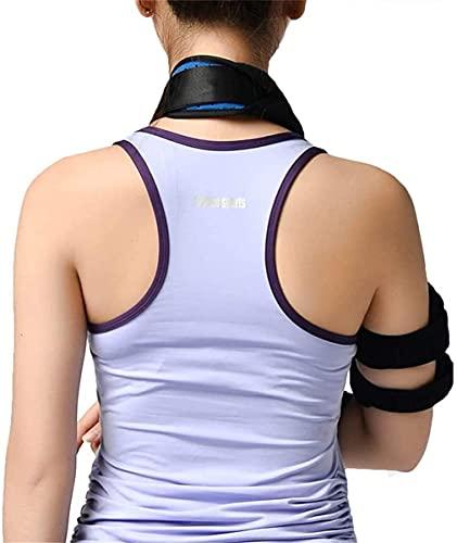 QJHP Hinged Elbow Brace, Hinged Support Sling Stablizer for Dislocated Arm, Adjustable Post OP Elbow Brace Stabilizer Splint Arm Injury Recovery Support After Surgery (Right)