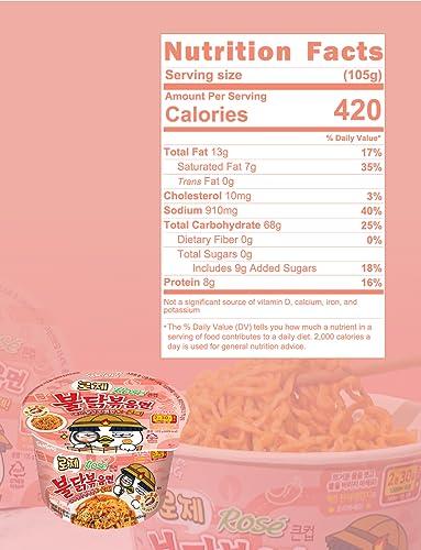 Q.REST ***12 types of Buldak character Hochi stickers***+ Rose Buldak stir-fried noodles Big Bowl 2 Pack + Buldak Sauce 2 Stick + wooden chopsticks 2 pairs - Korean Food Spicy Cup Ramen