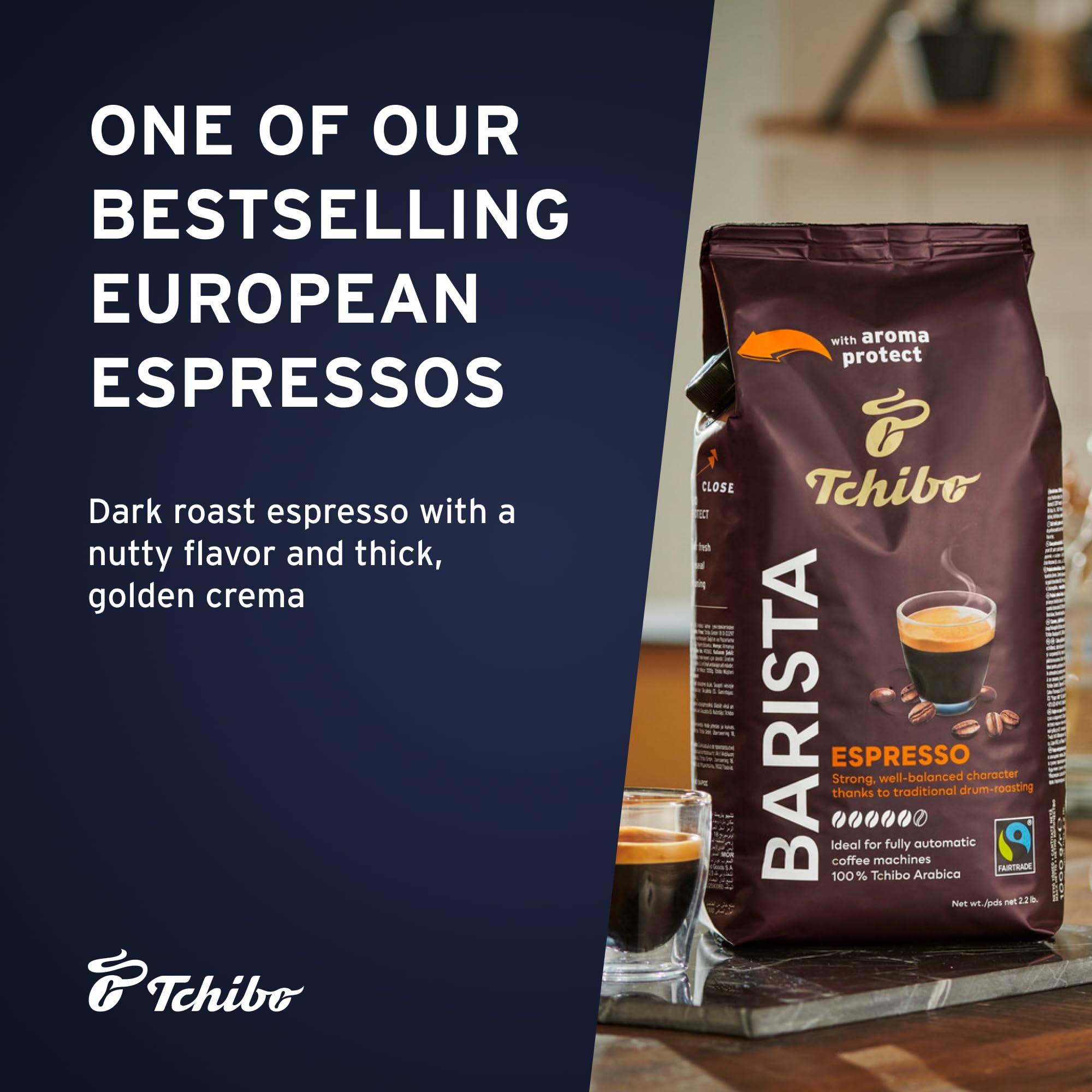 Tchibo Tchibo Whole Bean Coffee - Barista Espresso - Dark Roast for a Bold European Style Coffee - Intensity 5/6, Acidity 0/6, Roast Level 6/6-35.3 oz