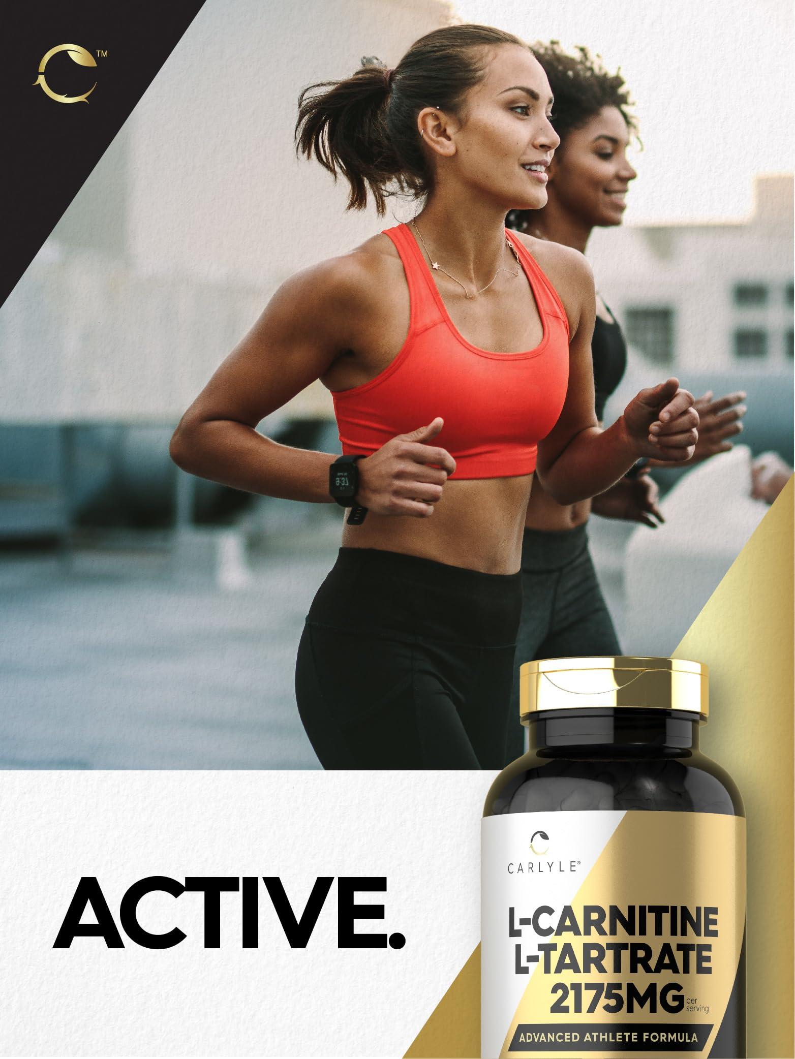 Carlyle Carlyle L Carnitine Tartrate | 2175mg | 200 Capsules | Advanced Athlete Formula | Workout Supplement | As L-Carnitine L-Tartrate | Non-GMO, Gluten Free