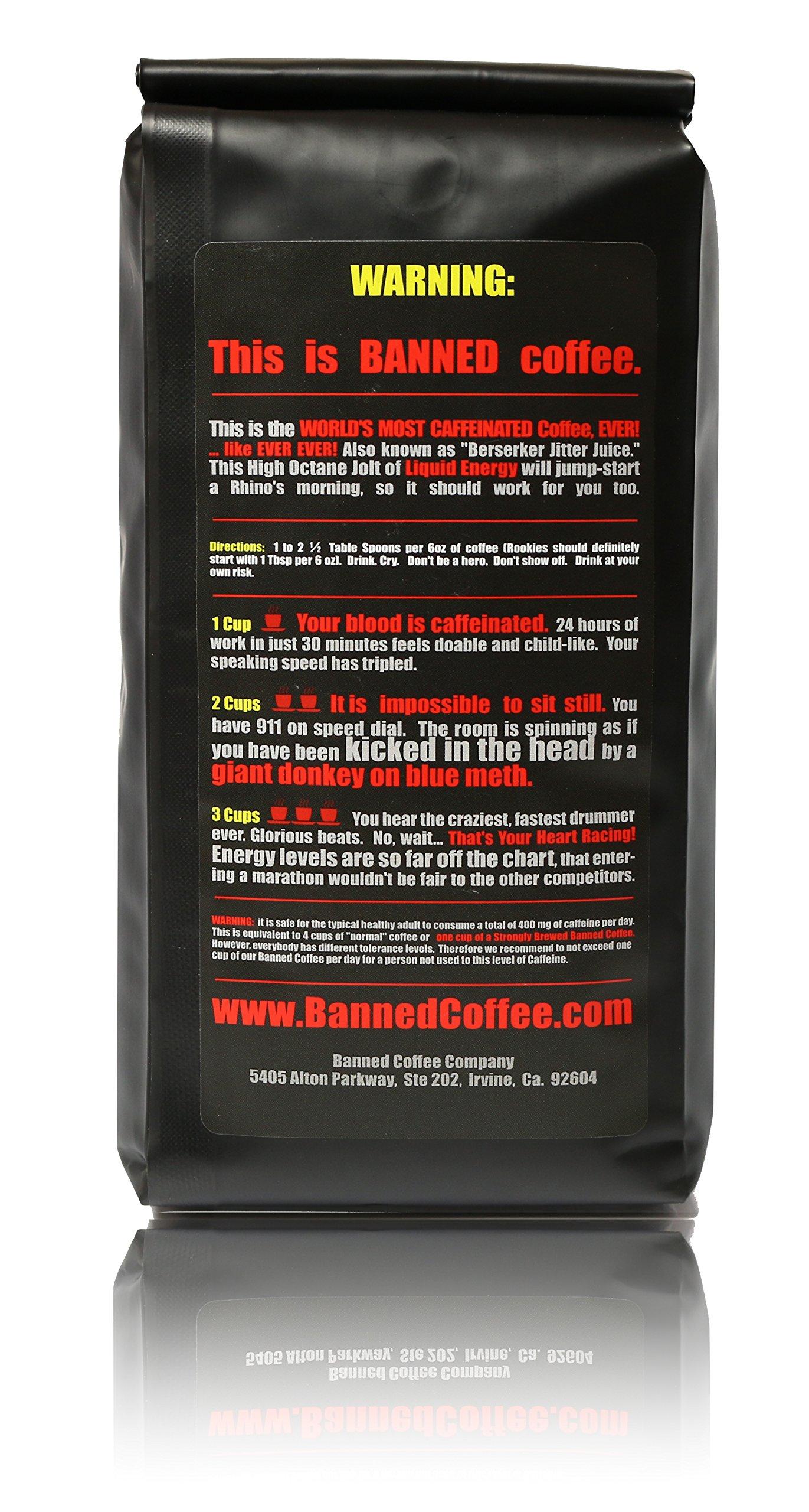 Banned Coffee Banned Coffee Whole Bean World's most delicious Strongest Coffee - Our Best Medium Dark Roast - 1 LB Bag
