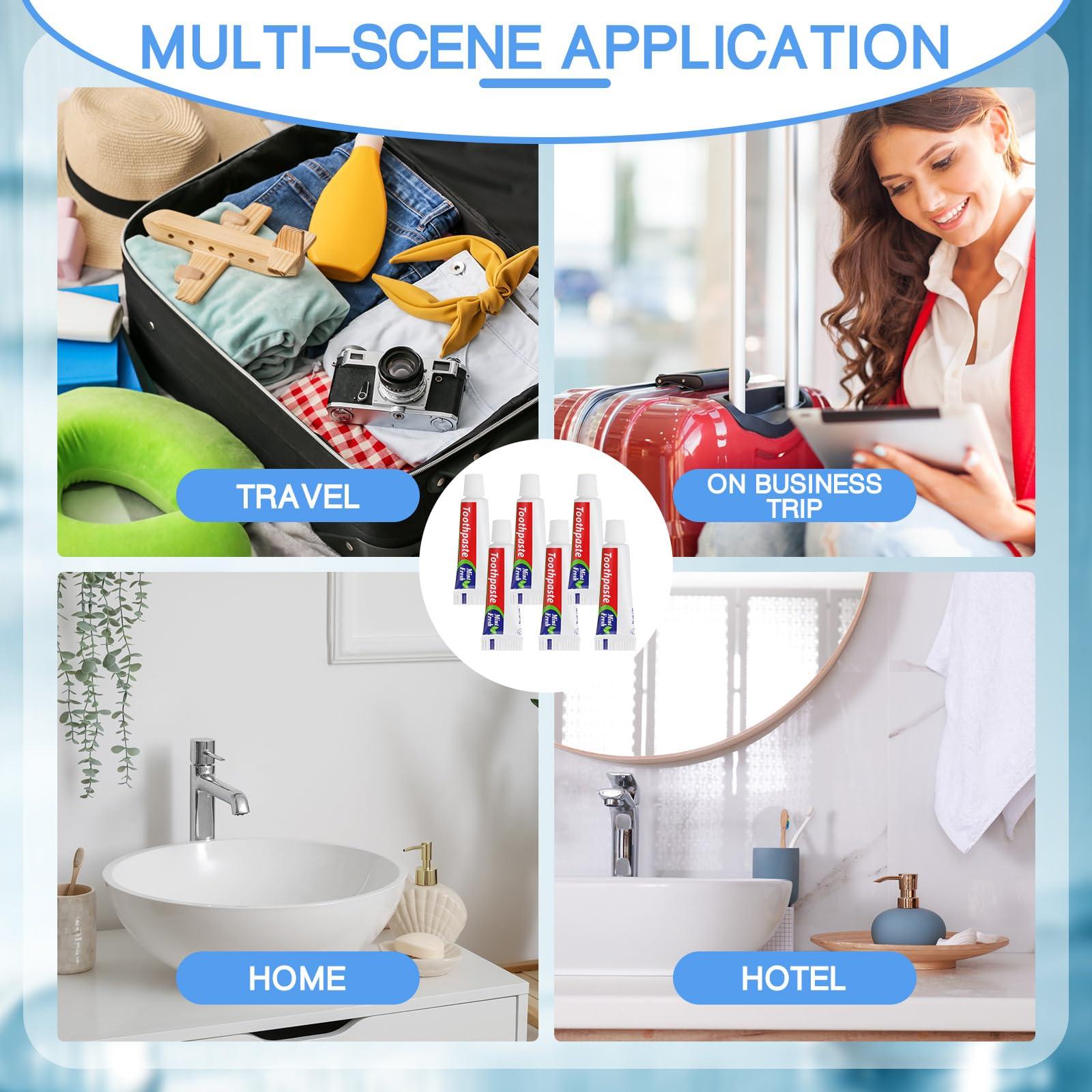 Dimsile Dimsile Mini Toothpaste Bulk Regular Clean Mint Toothpaste for Bad Breath, Helps Freshens Breath, Whitens Teeth Travel Size 0.18oz for Home Hotel Office School Camping