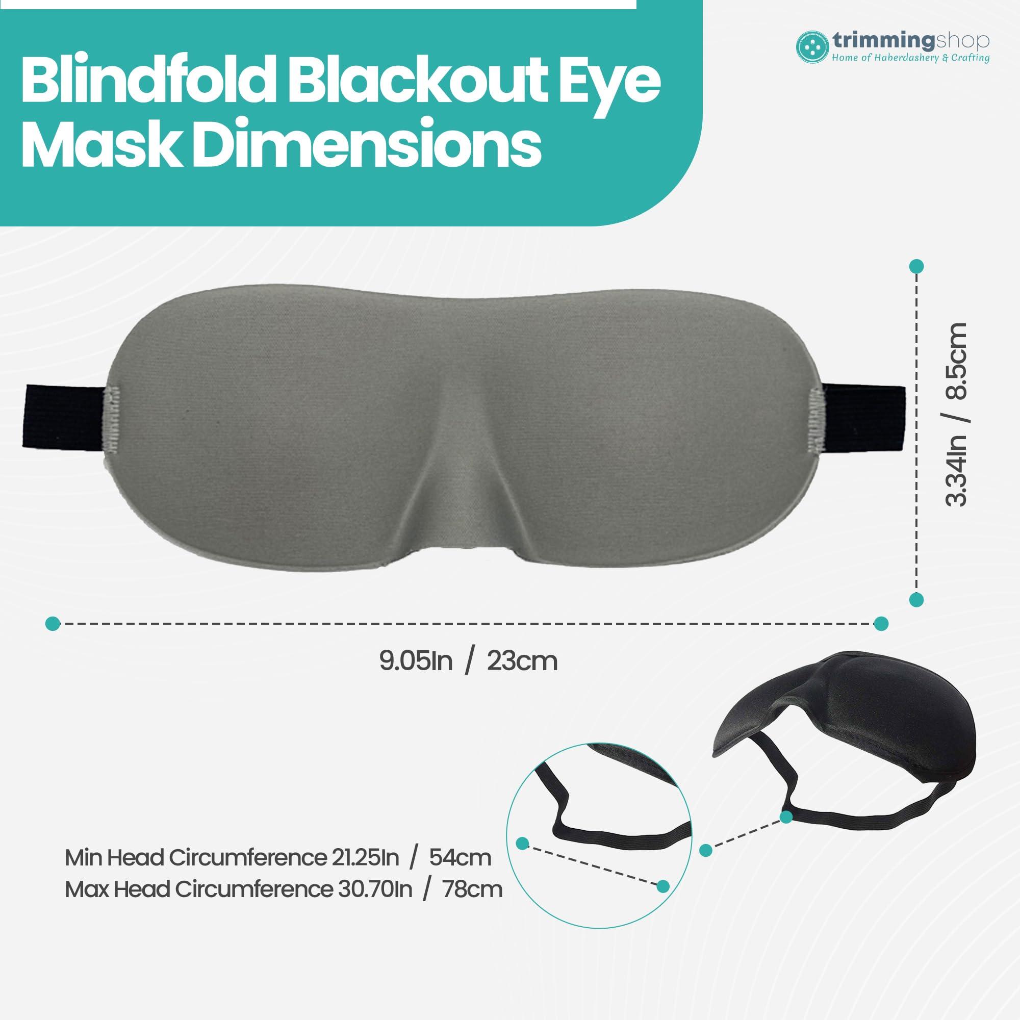 Trimming Shop 3D Contoured Eye Mask for Sleeping, Luxury Blindfold Sleep Mask with Adjustable Strap, Soft and Comfortable Night Eye Mask for Men Women, Light Blocking Eye Blinder for Travel Sleeping, Grey