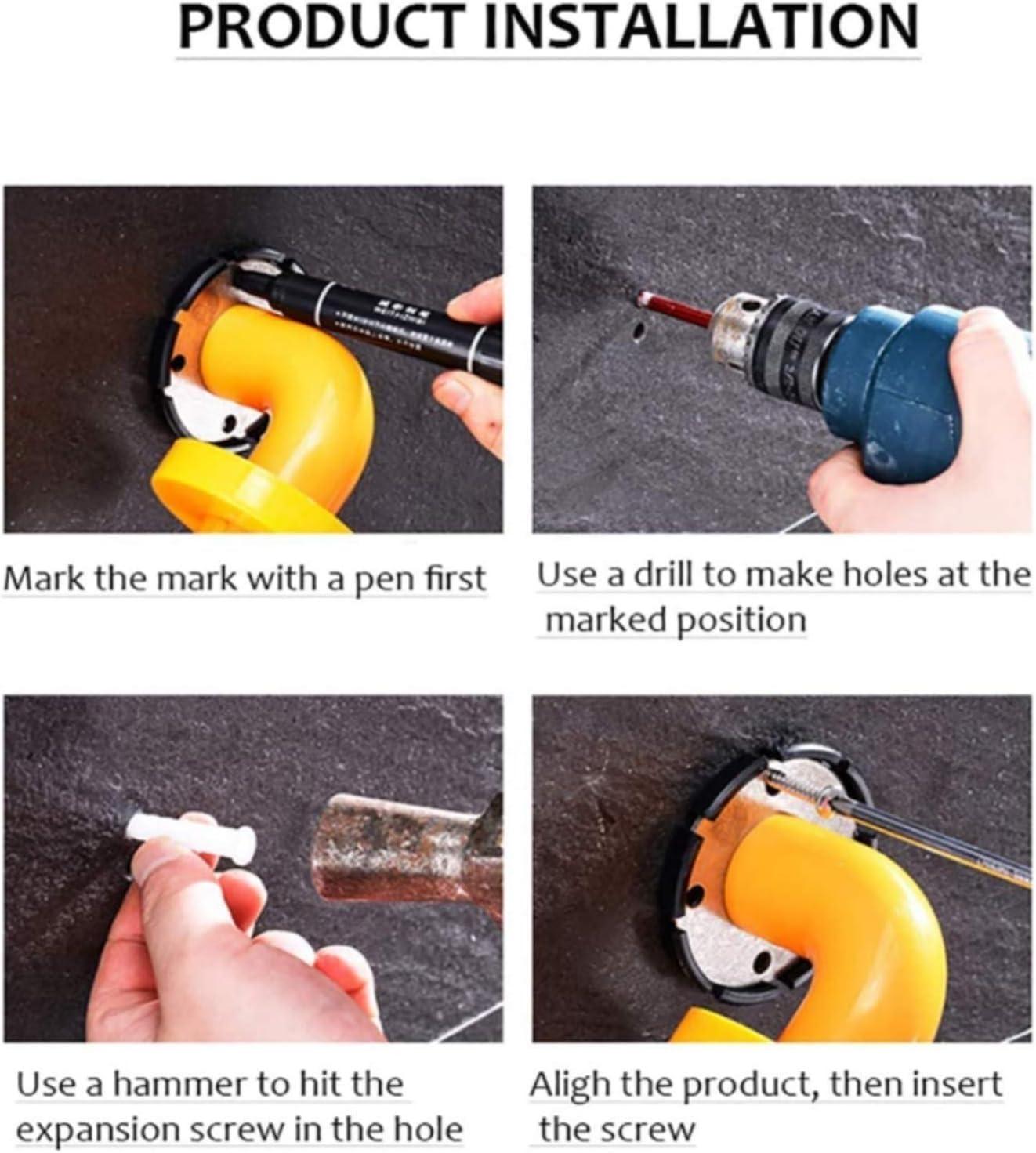 KarFri Safety Hand Support Rail Wall Mount Handicap Grab Bars Shower Handle Bathroom Accessories Grab Bars for Bathroom Bathtub Mounted (Size : 1PCS)