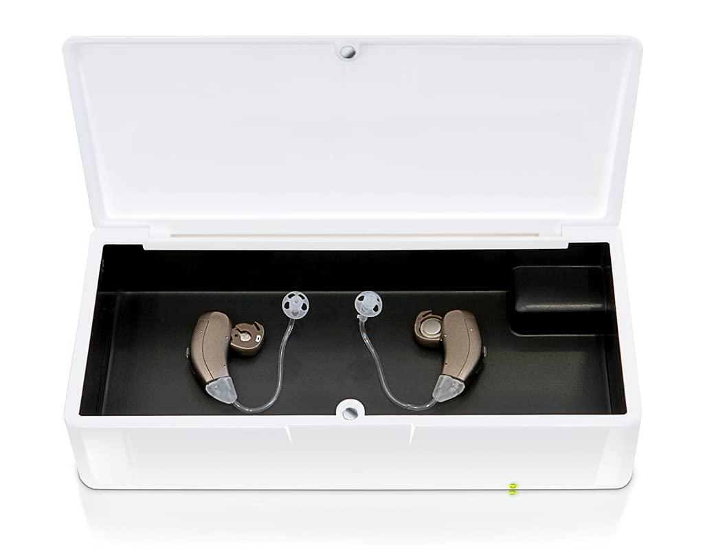 Audinell PerfectDry | Electronic Hearing Aid Dryer Dehumidifier | Dry Box Accessory Storage Case | Removes Sweat & Moisture from Hearing Aids, Airpods, Wireless Earbuds, Ear Amplifiers, Cochlear Implants