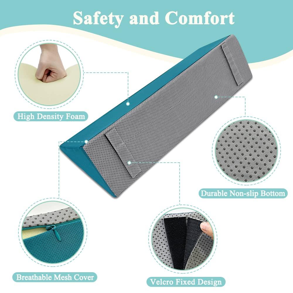 KAAMOS Bed Rails Foam Bolsters Bed Guard Rails for Elderly Adults Bed Railing Foam Safety Bed Side Rails Pads for Seniors Hospital Bedrail Foam Roll Control Bolster Medical Wedge Cushions Bed Bumper (1 Pcs)