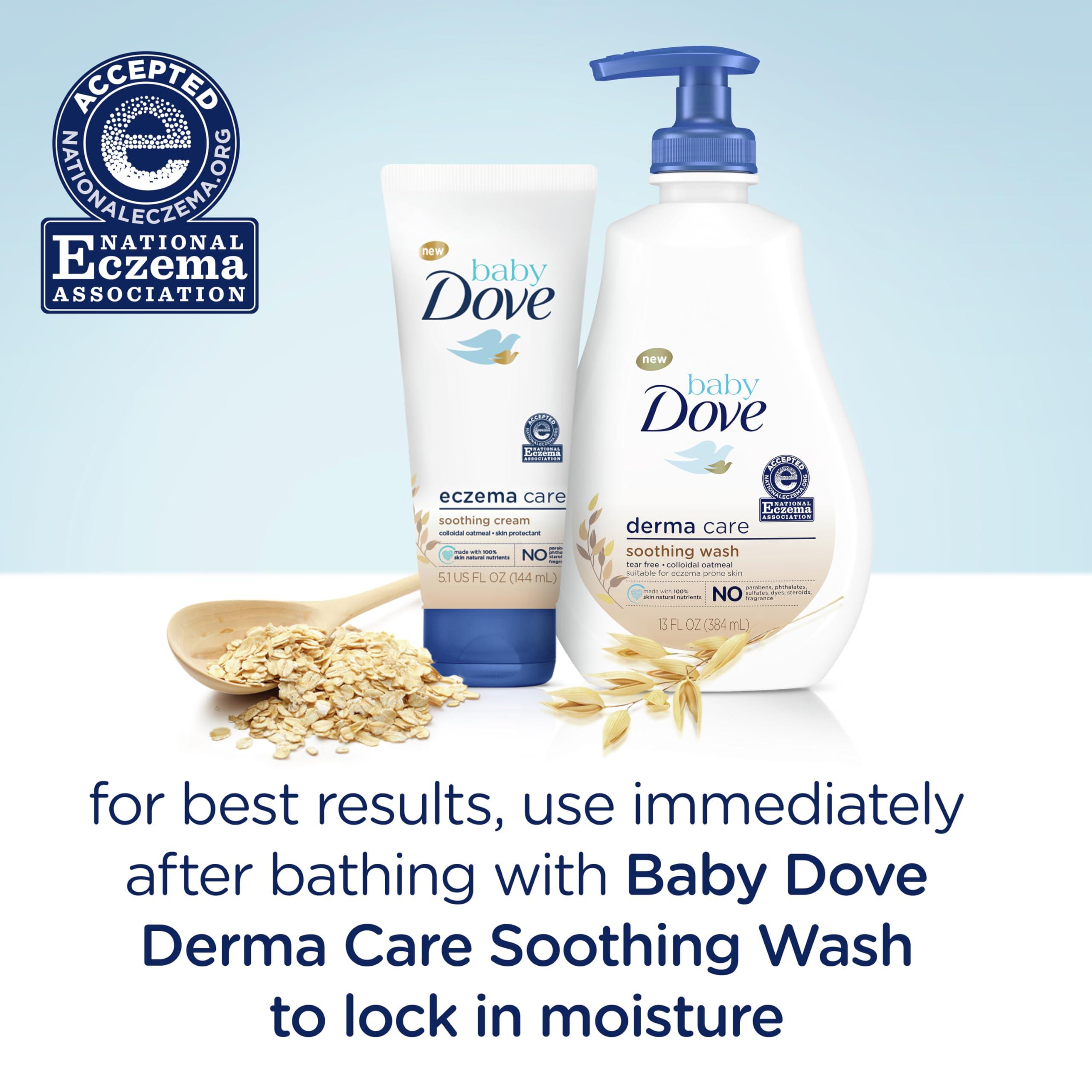 Baby Dove Baby Dove Derma Care Soothing Wash 13 oz and Soothing Cream 5.1 oz Eczema Care Set for Sensitive Skin