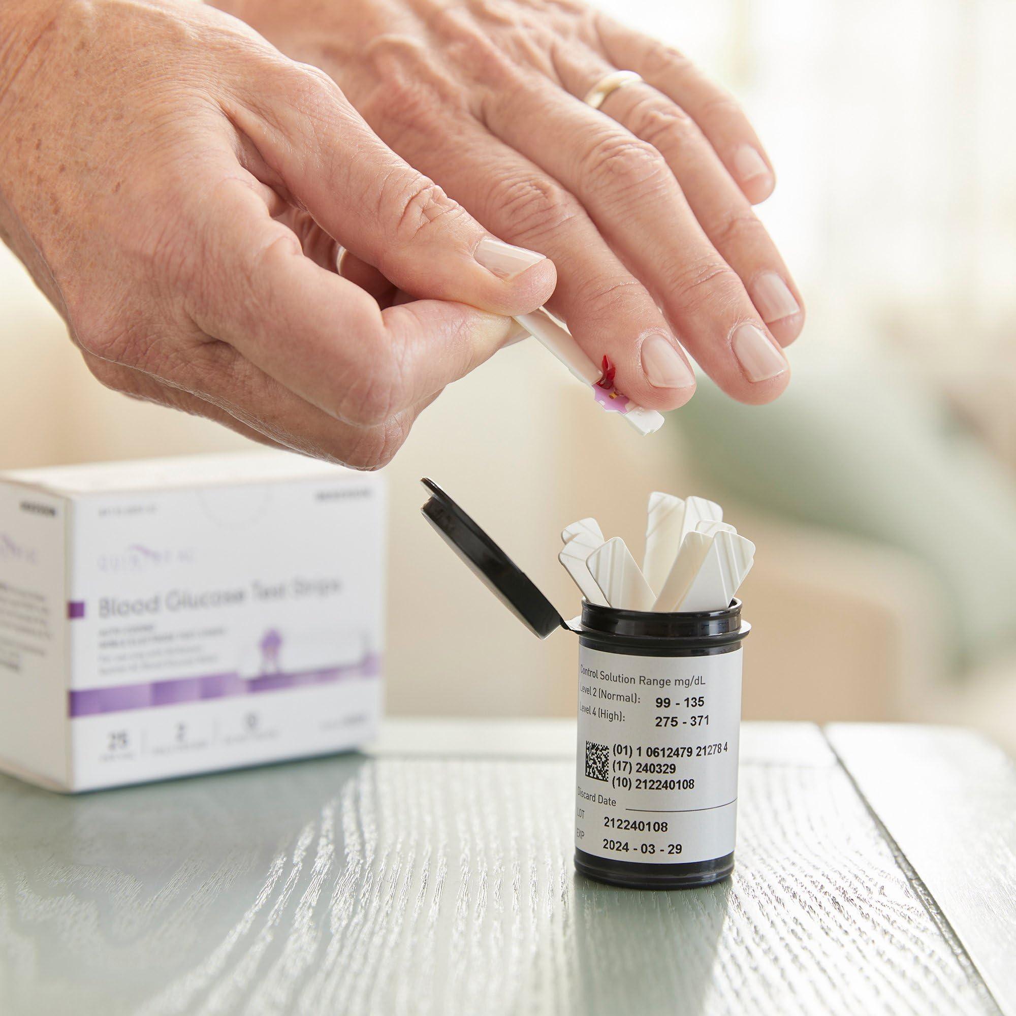 McKesson McKesson Quintet AC Blood Glucose Test Strips - Auto Coding, Noble Electrode Strips, for Self-Testing and Point-of-Care Testing of Whole Blood Glucose, 50 Strips, 6 Packs, 300 Total