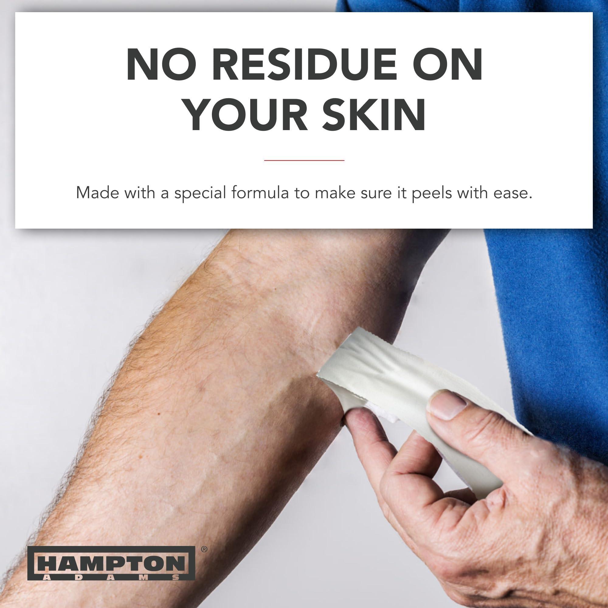 Hampton Adams Hampton Adams | As Seen on Shark Tank | Original Sports Medical Athletic Tape (8-Pack) | 45ft Rolls | No Sticky Residue Easy Tear | for Athletes Trainers First Aid Injury Wrap | Ankles Wrist (White)