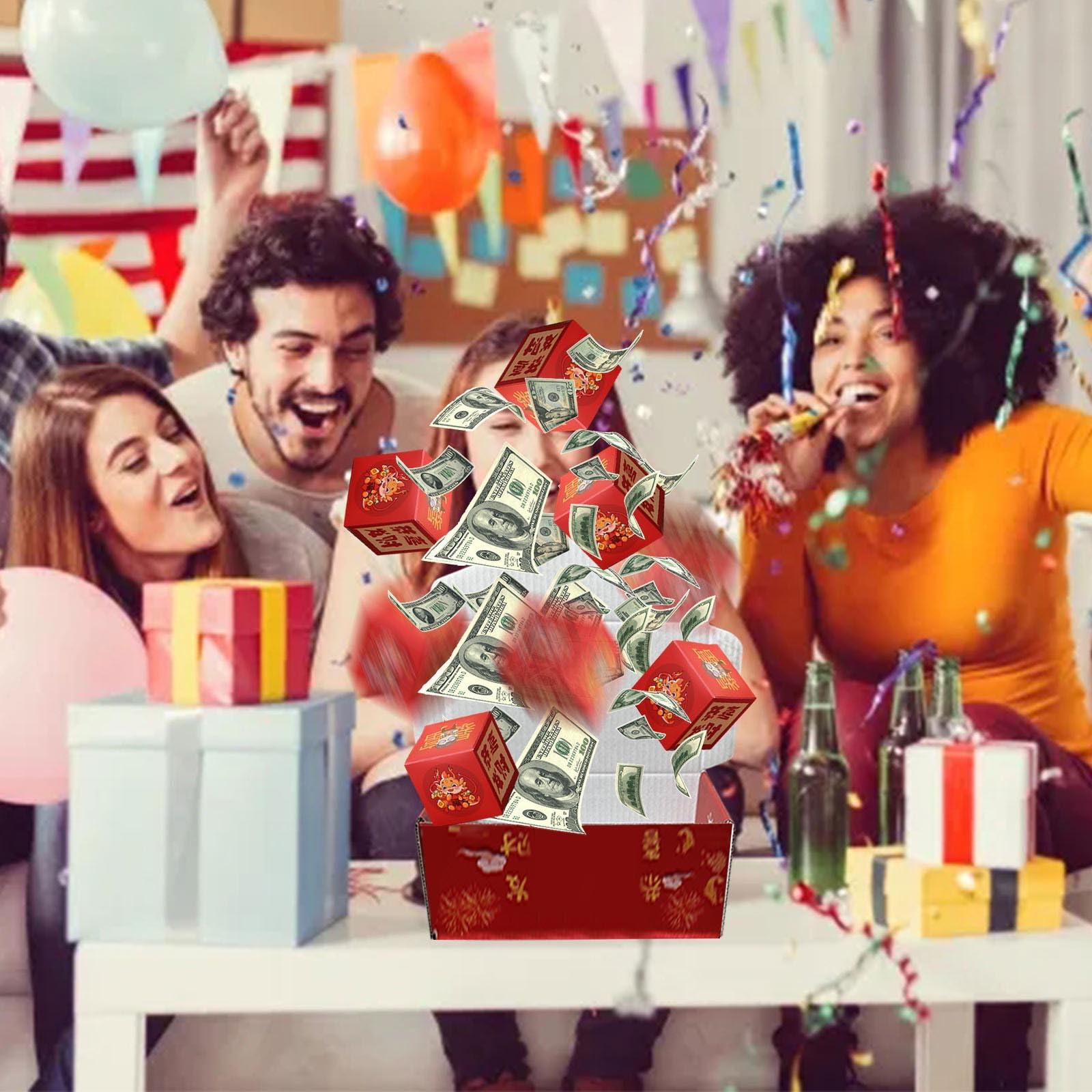 ROTORS Chinese New Year Surprise Gift Box 2024, Folding Bouncing Surprise Gift Box Chinese New Year Decor 2024 Pop-Up Explosion Box, Surprise Money Box for Chinese New Year\'s Eve Christmas Gift (10 Pack, A)