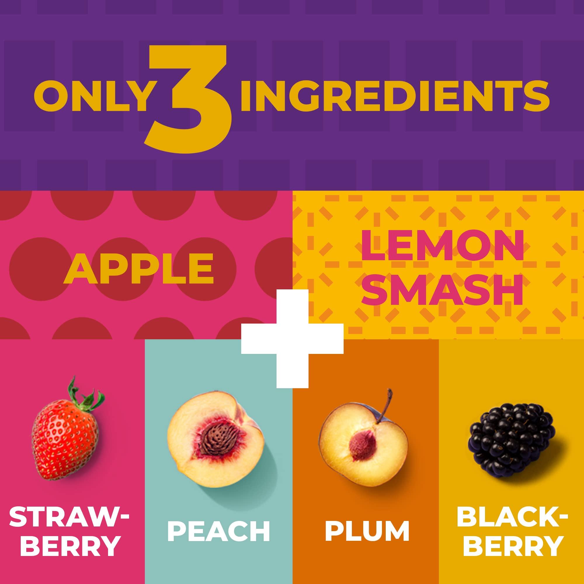 ZEST Delites Fruit Snacks by Zest Delites, Fruit Leather, Healthy Snacks for Adults, Dried Fruit Snack Bulk, Fruit Bars, Vegan Fruit Strips, Apple-Based, Strawberry, Peach, Blackberry, Plum, 0.88 oz x 36