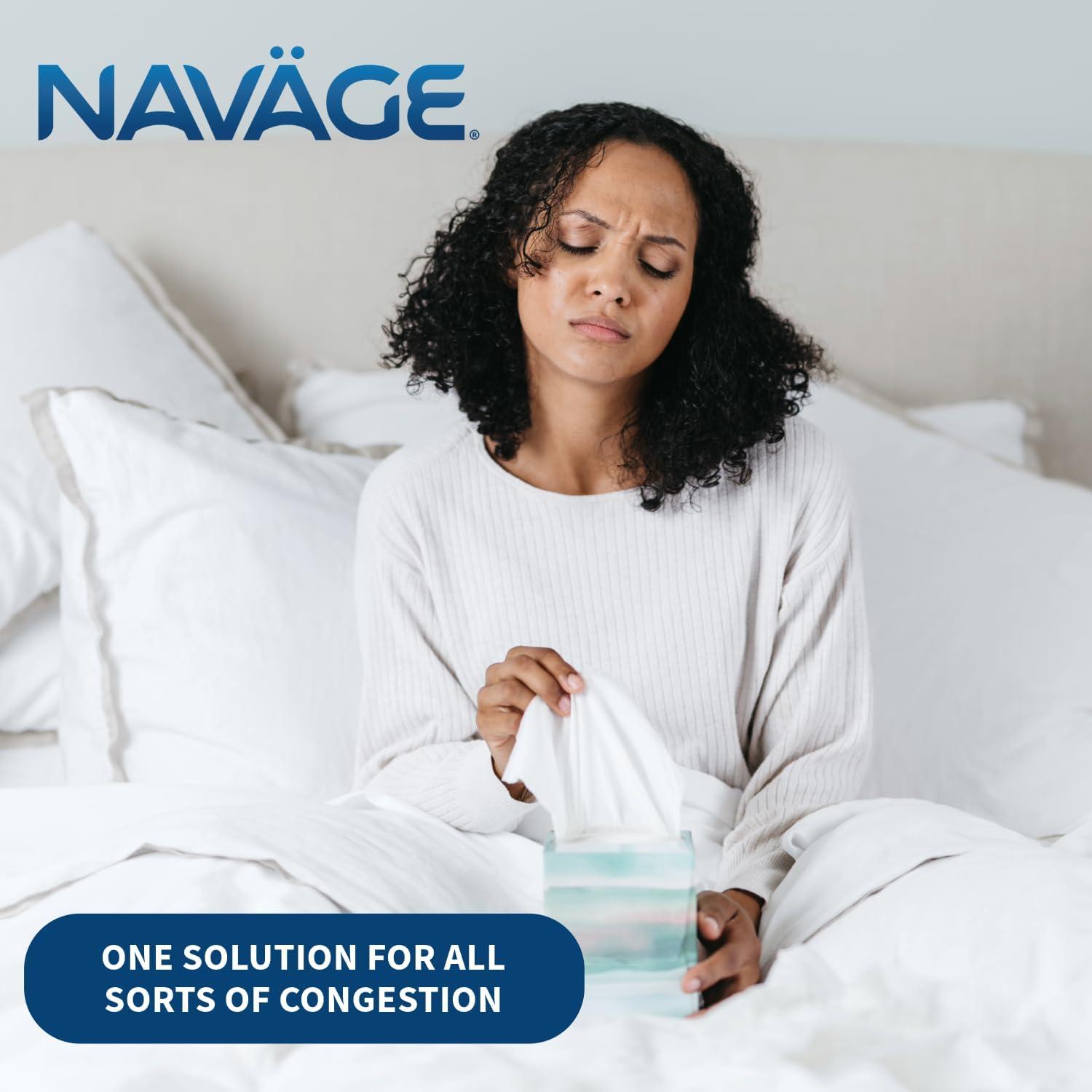 Navage Navage Travel Bundle Nasal Irrigation System - Saline Nasal Rinse Kit with 1 Nose Cleaner, 20 Salt Pods and Paisley Travel Bag